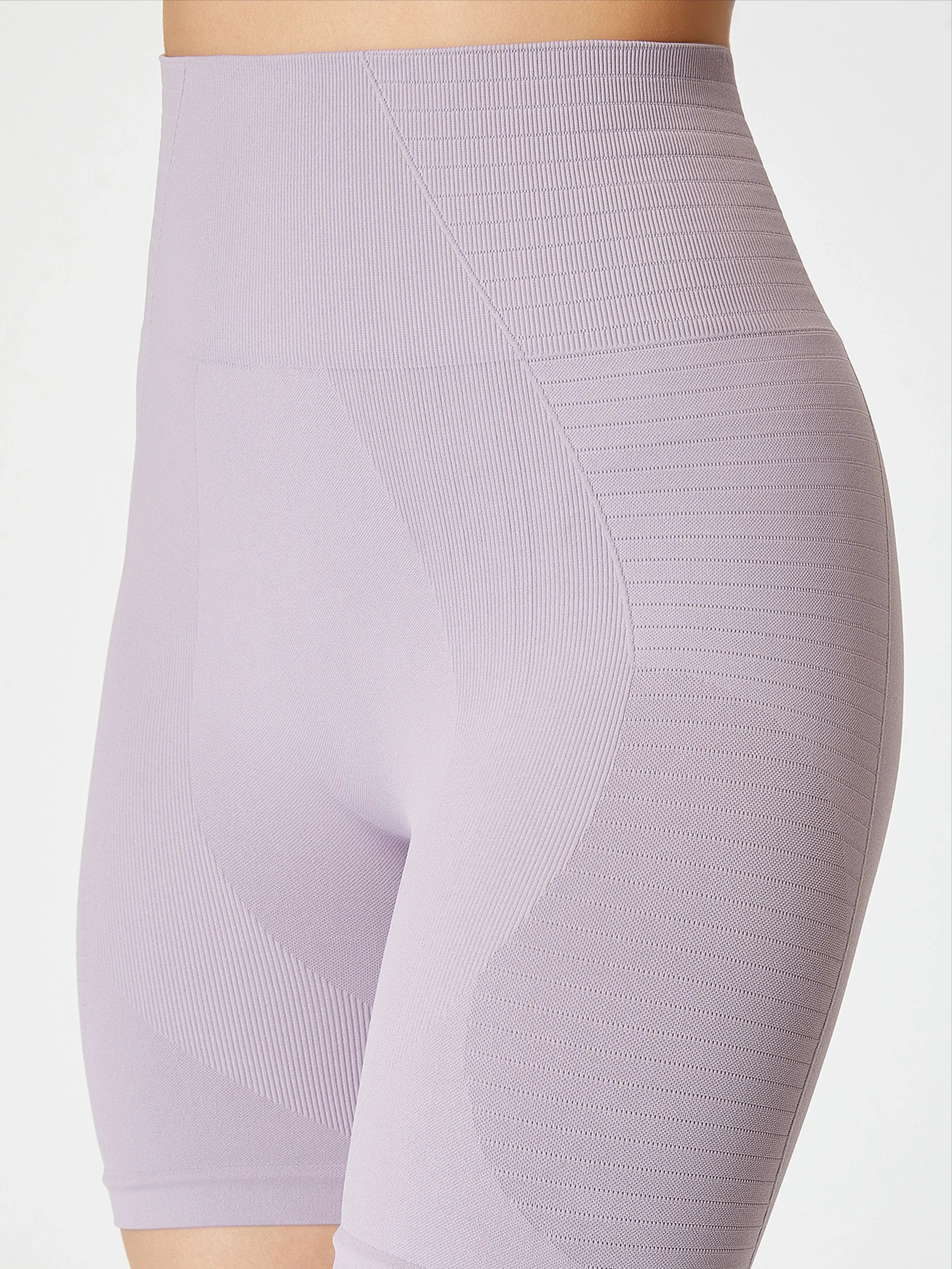 Gela Şekillendirici Sport Biker Tayt Pastel Mor