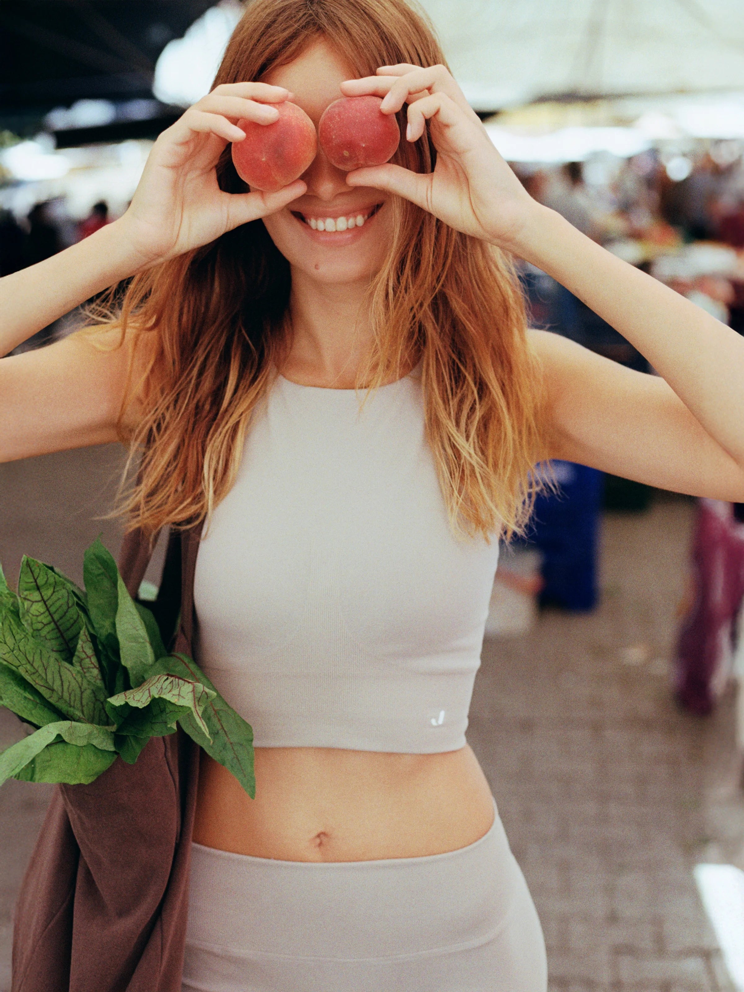 Motion Yumuşak Dokulu Crop Top Vizon