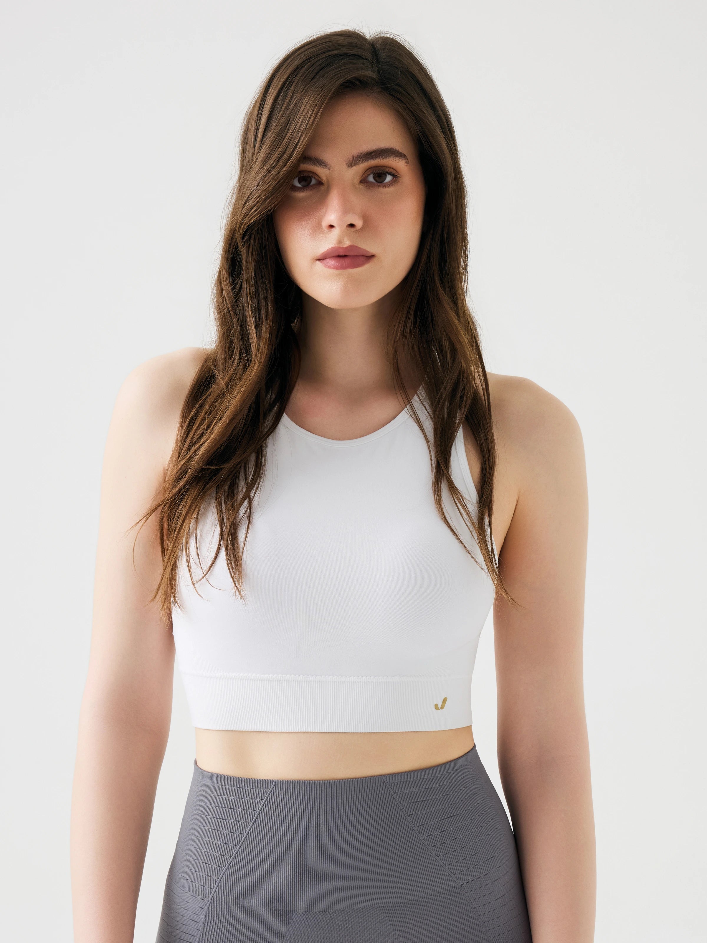 Vella Racerback Konfor Sport Bra Beyaz