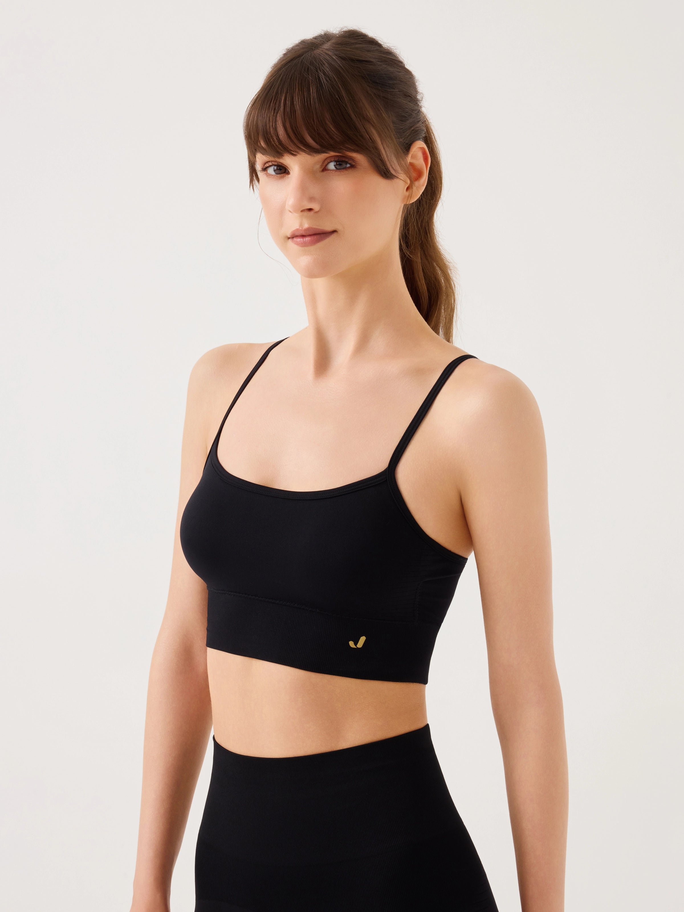 Vella İp Askılı Konfor Sport Bra Siyah
