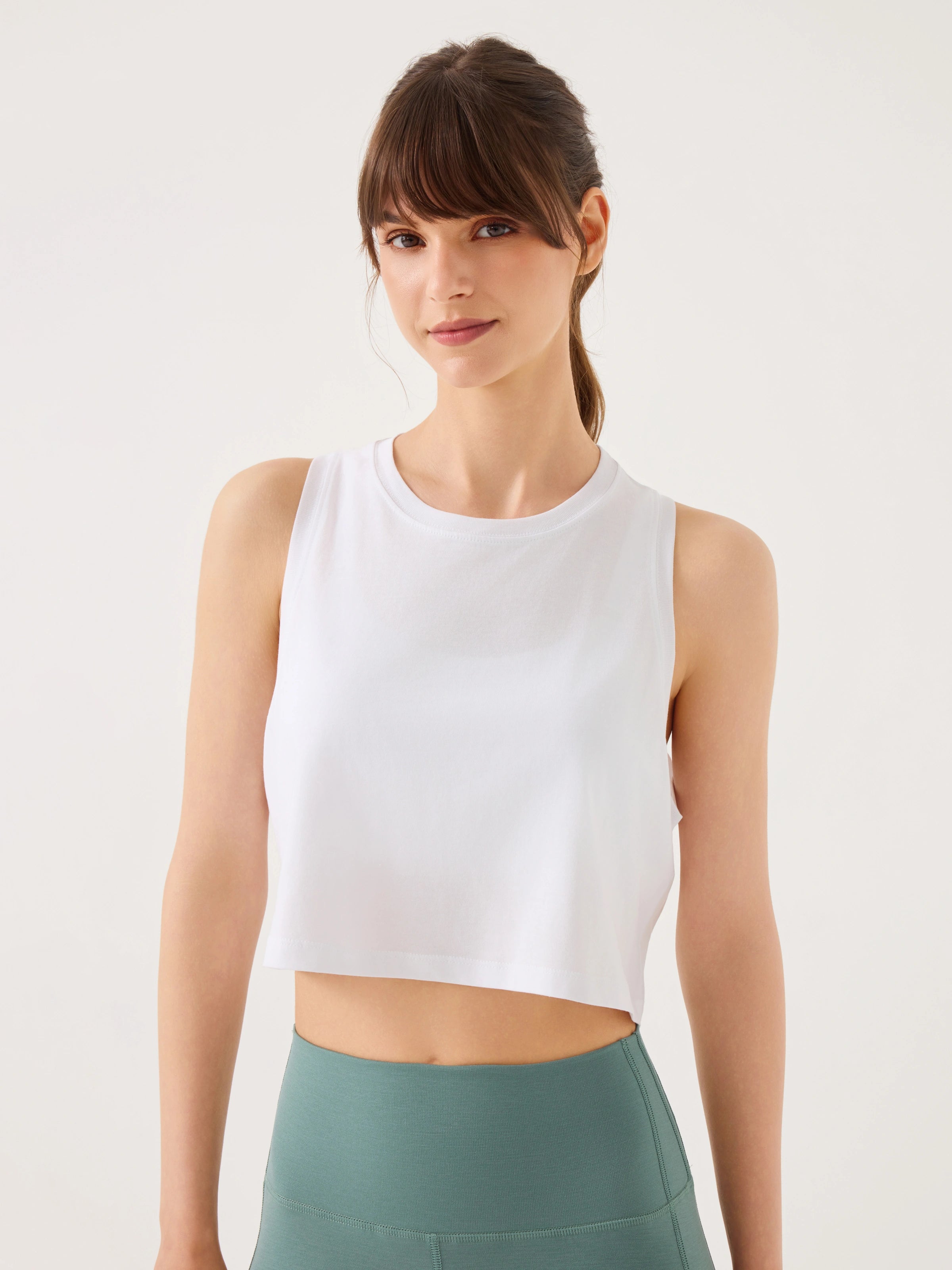 Aura Crop Atlet Beyaz