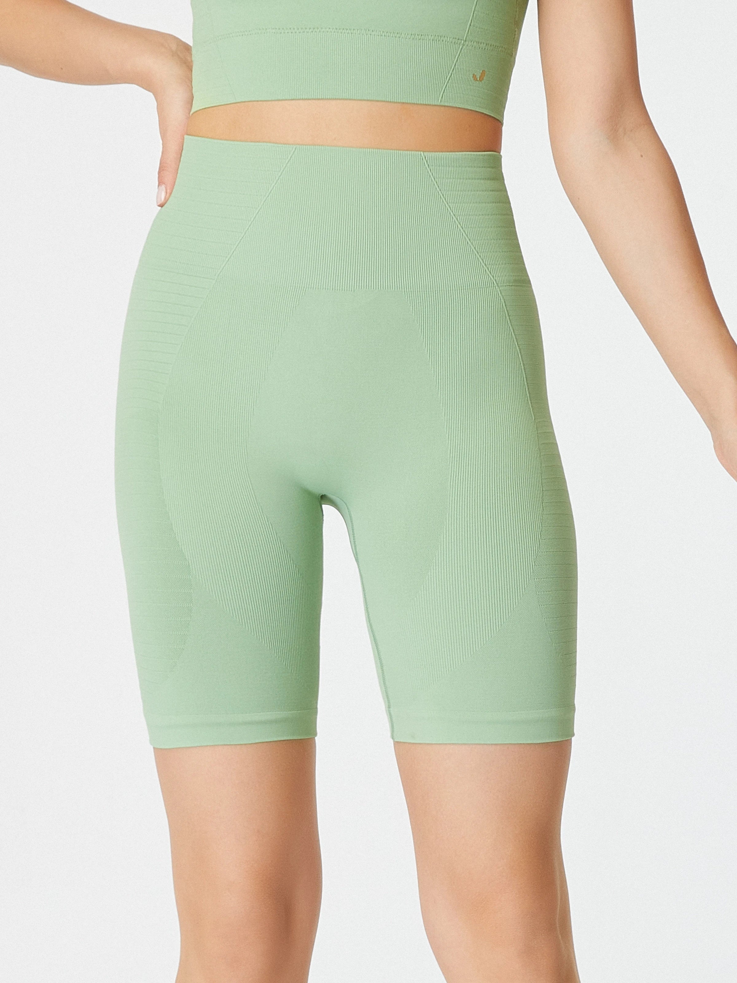 Gela Şekillendirici Sport Biker Tayt Pastel Yeşil