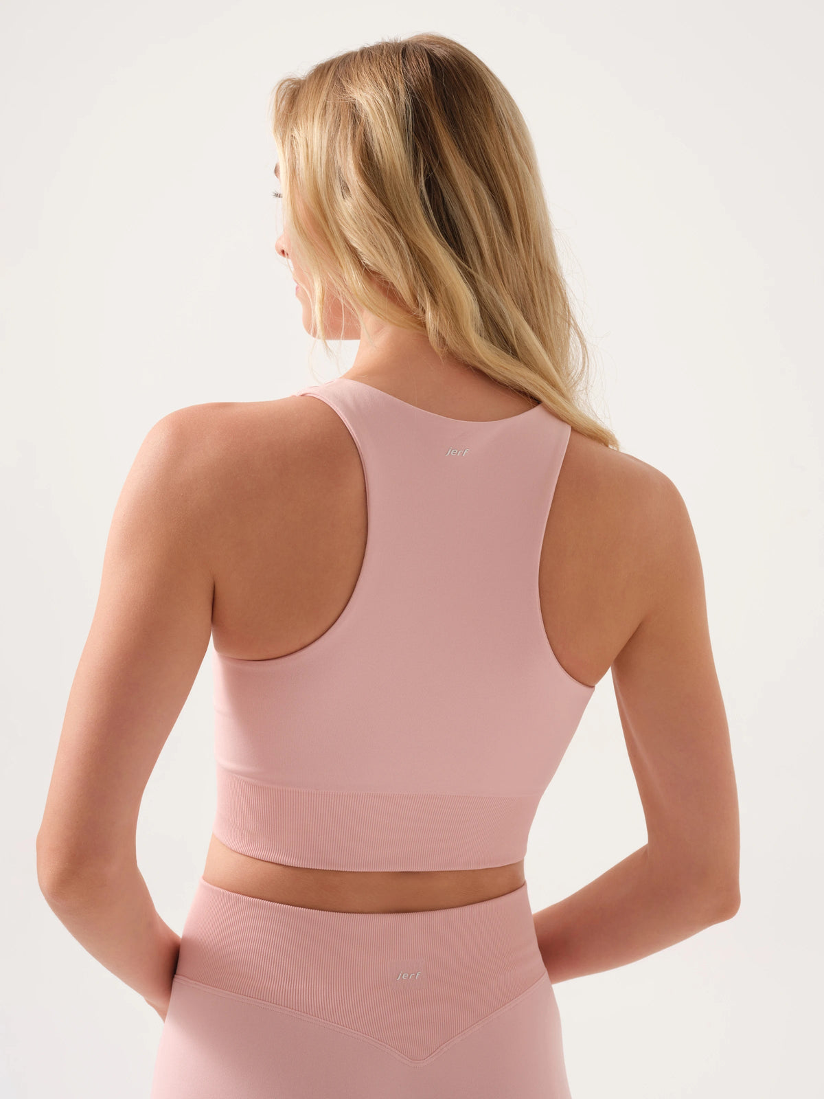 Motion Yumuşak Dokulu Crop Top Pembe