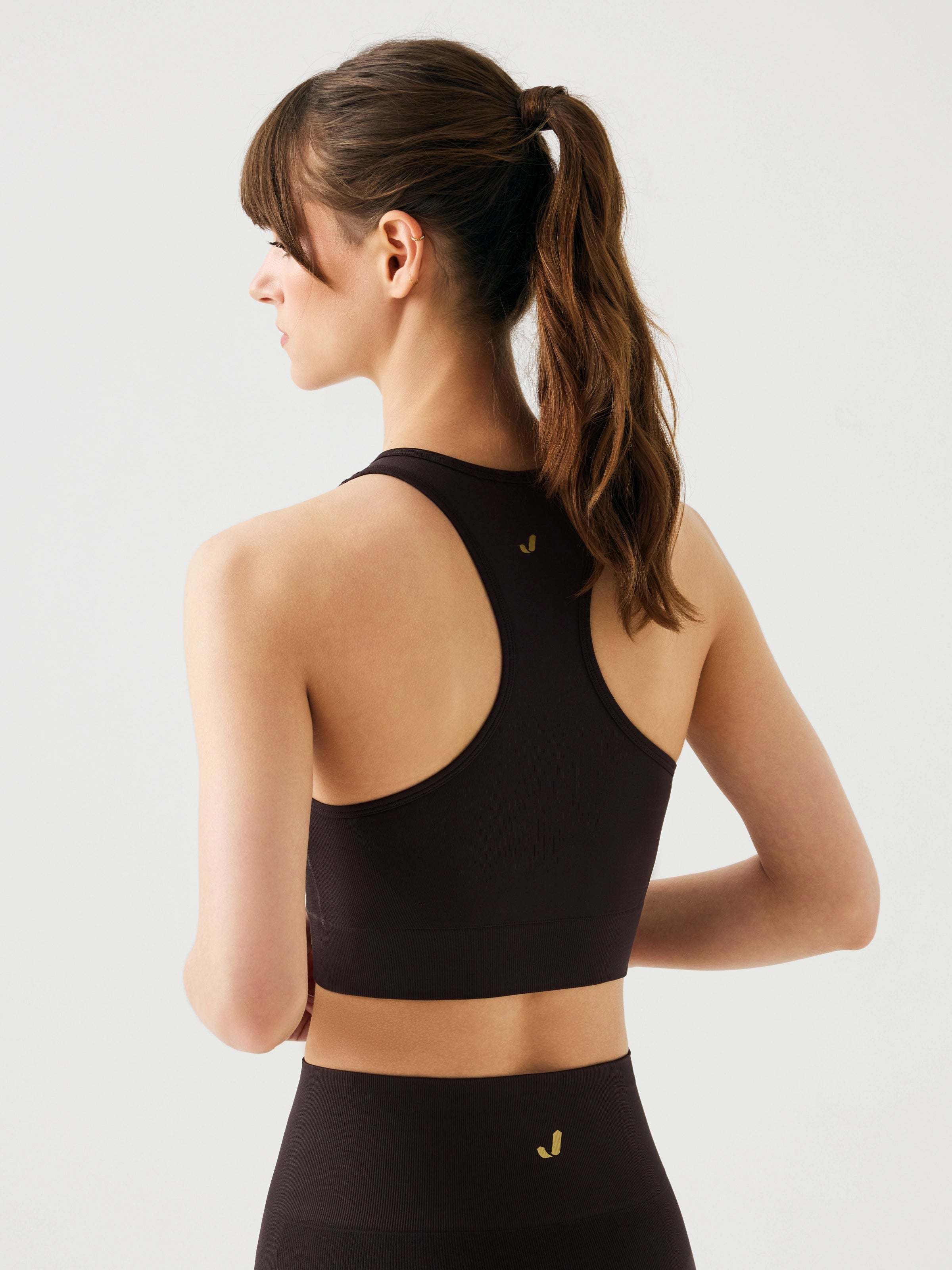 Vella Racerback Konfor Sport Bra Acı Kahve