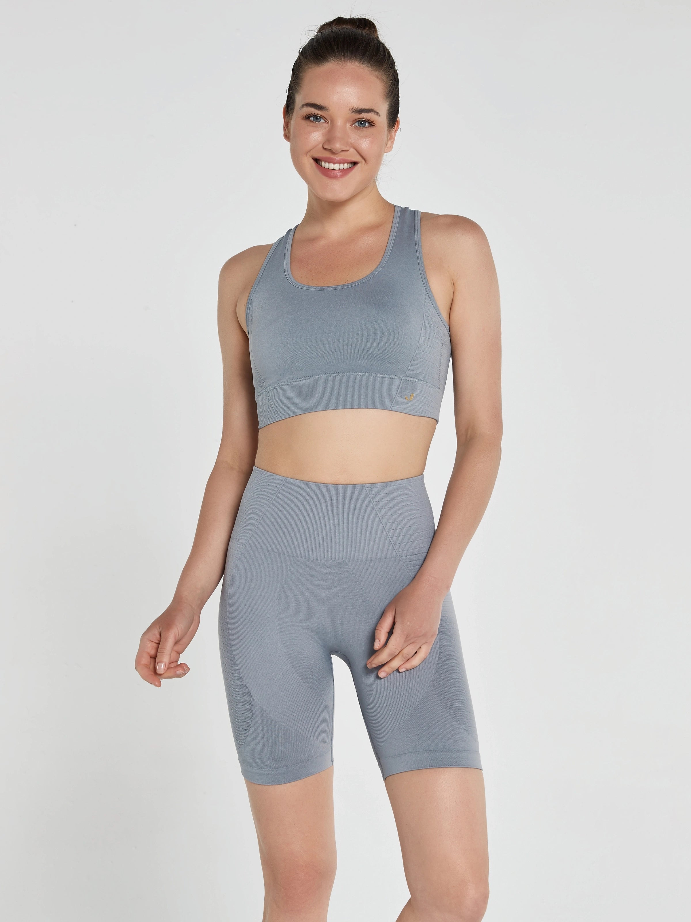 Gela Şekillendirici Sport Biker Tayt Gri