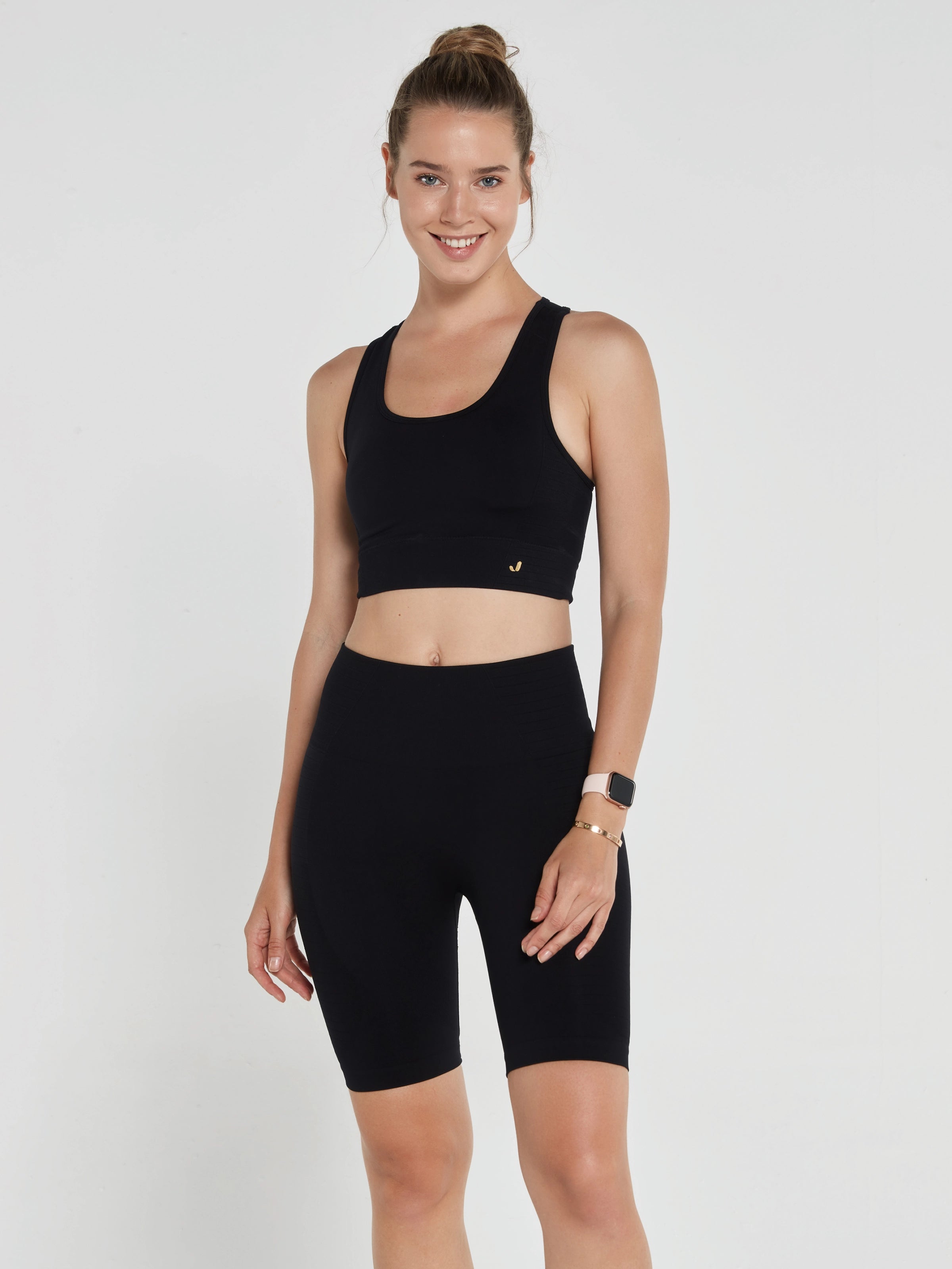 Gela Şekillendirici Sport Biker Tayt Siyah