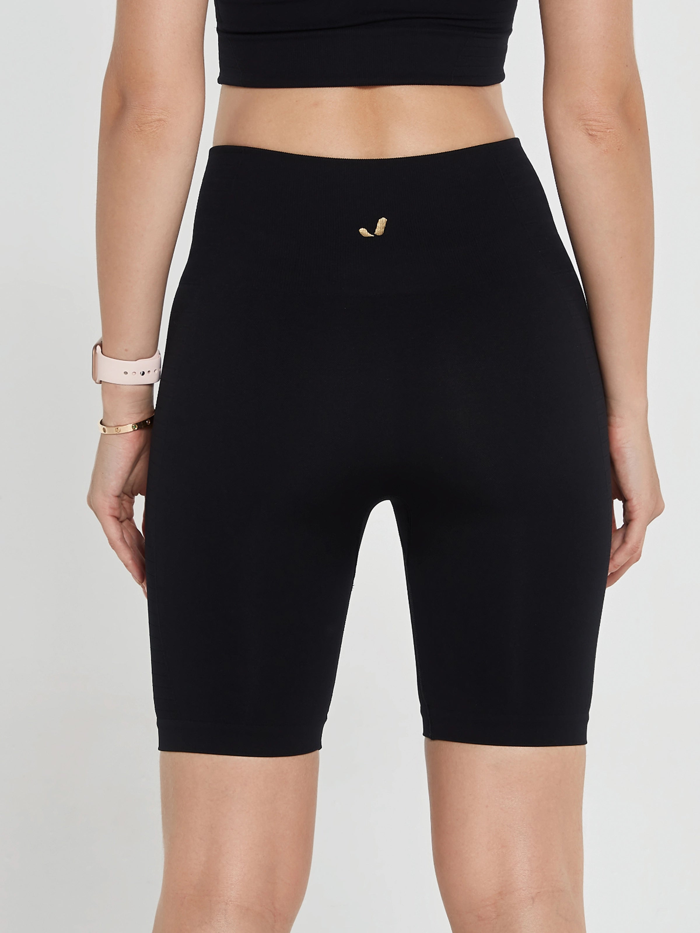 Gela Şekillendirici Sport Biker Tayt Siyah