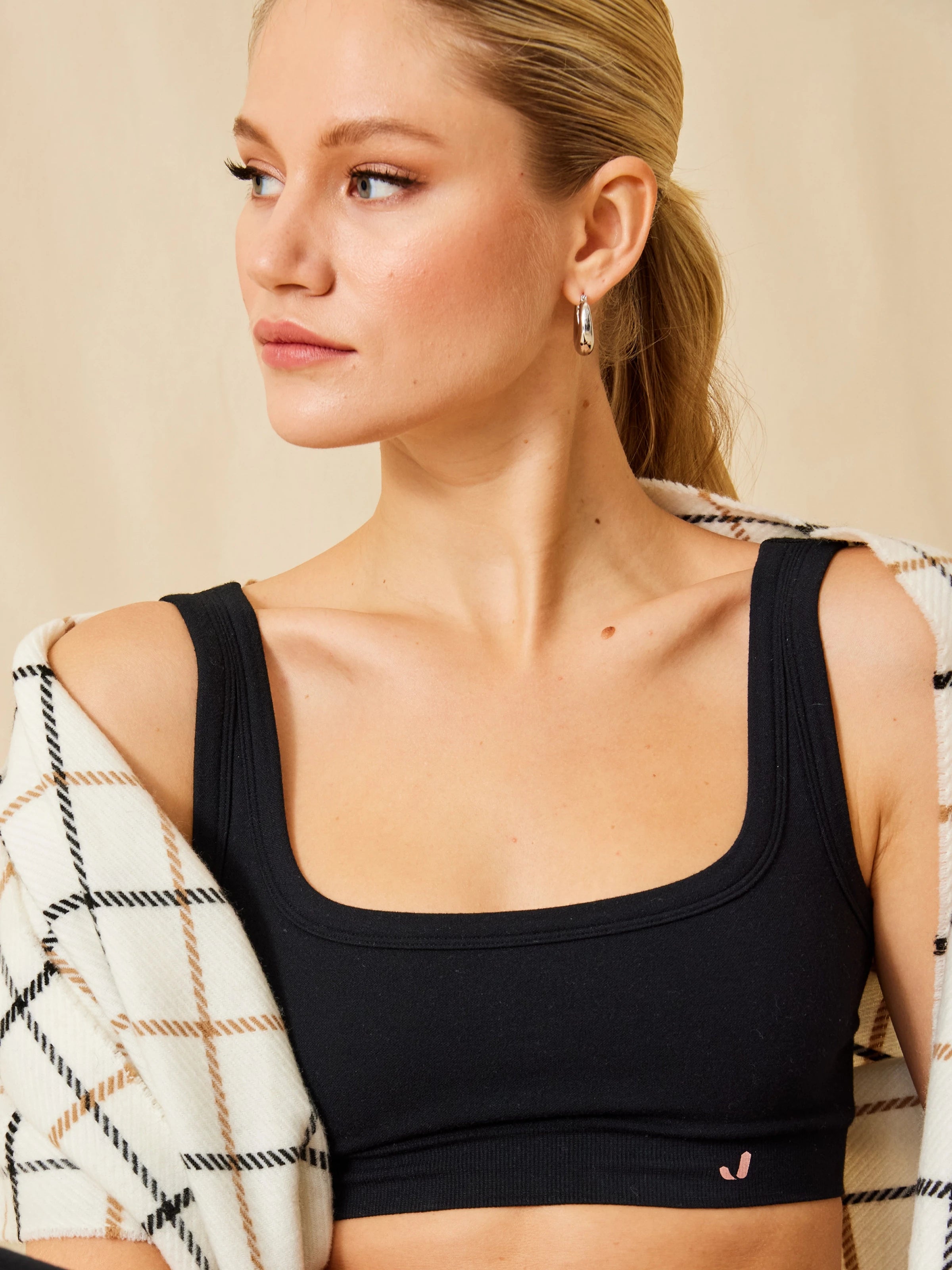 Aura Çift Katlı Modal Bra Siyah