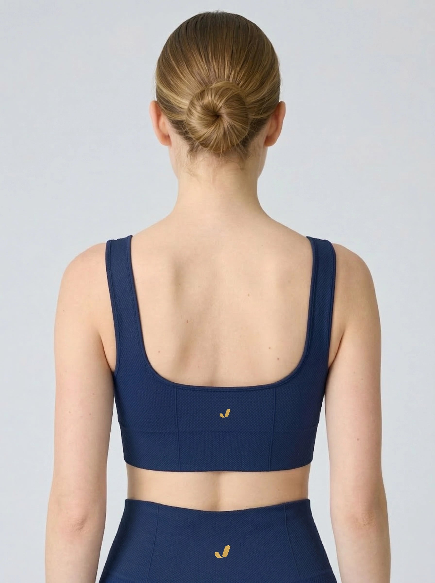 Holly Petek Desenli Kaplı Bra Lacivert