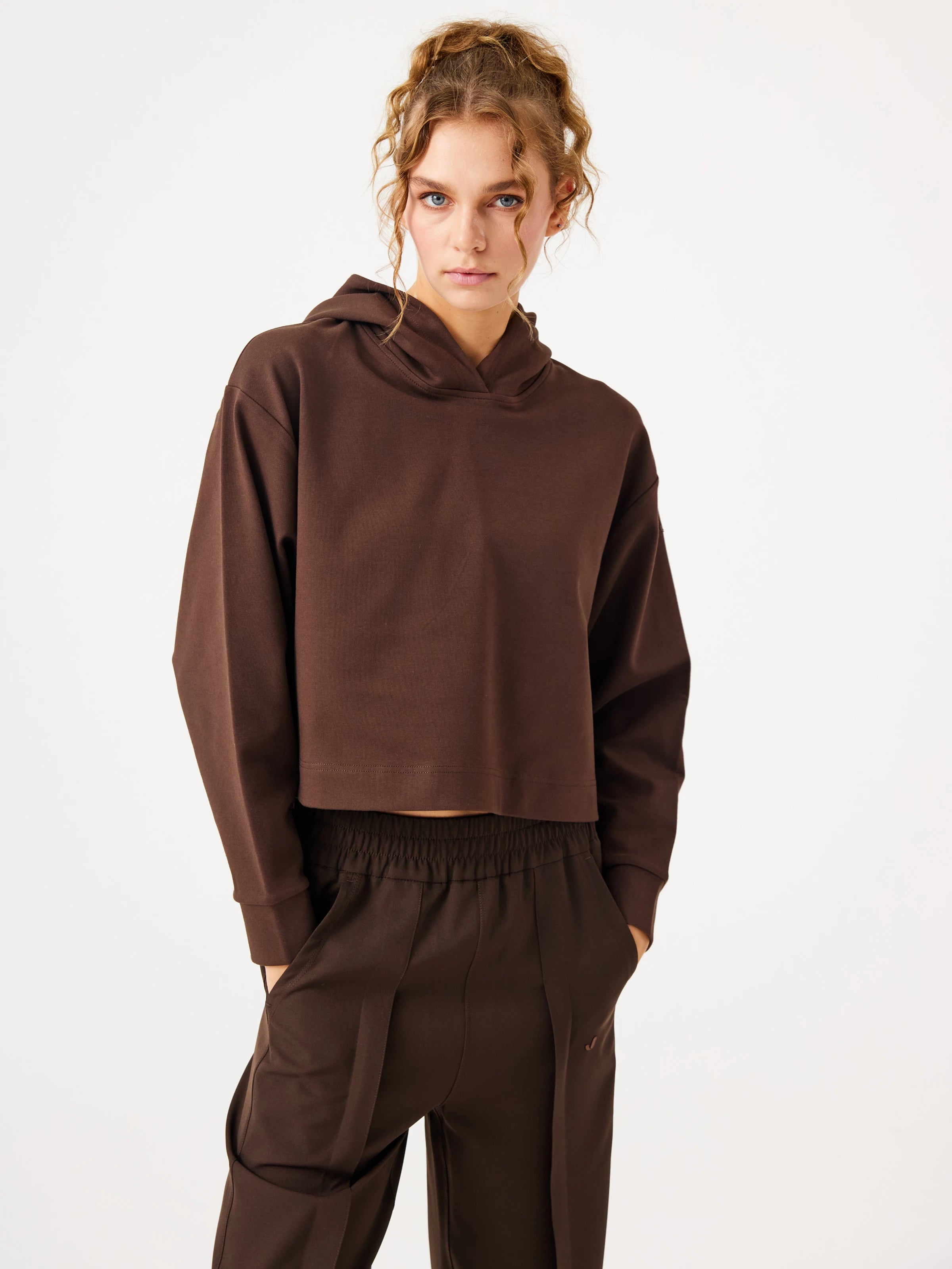 Aura Casual Hoodie Kahverengi