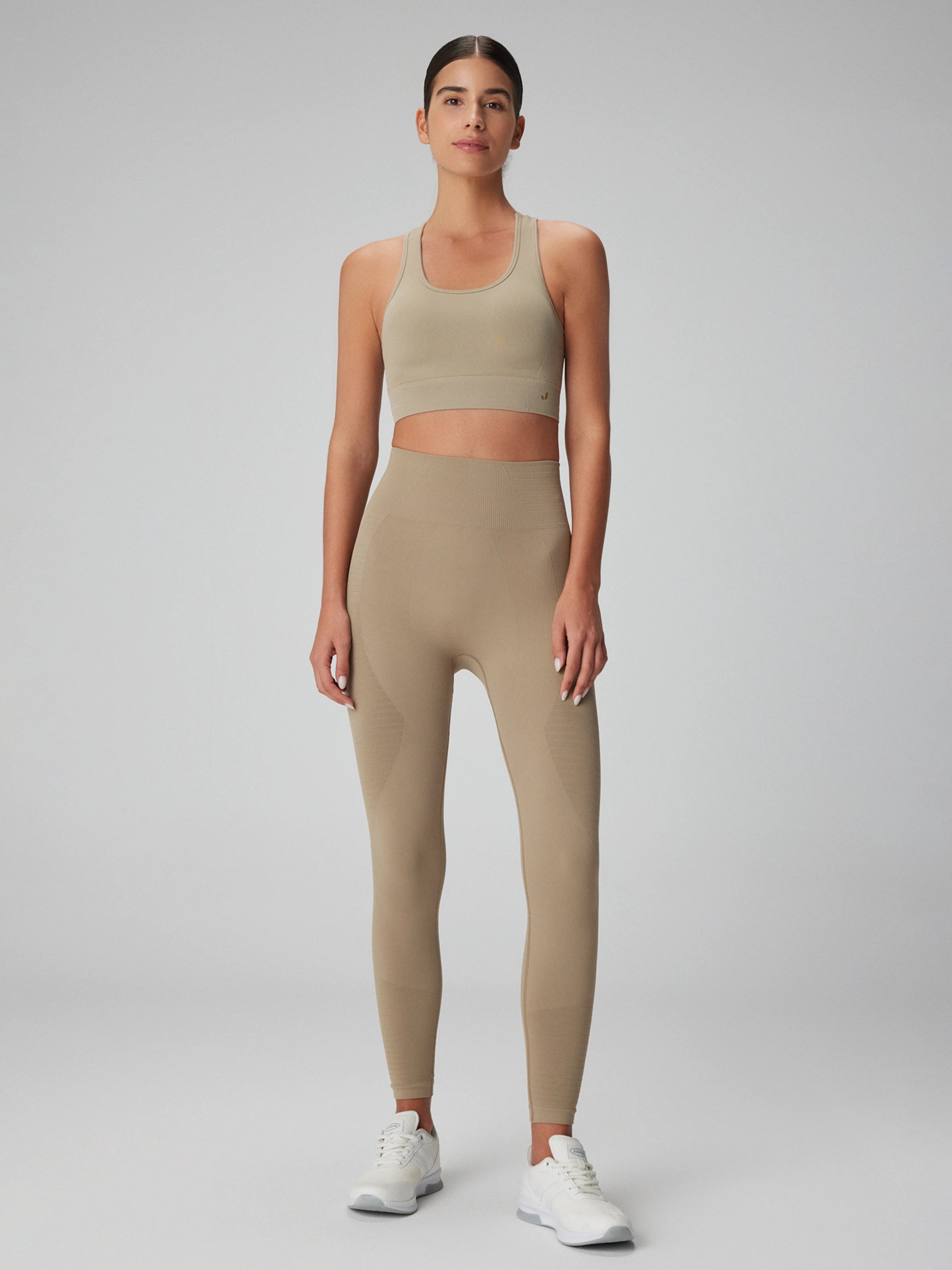 Gela Yüksek Bel, Esnek ve Toparlayıcı Spor Tayt Haki