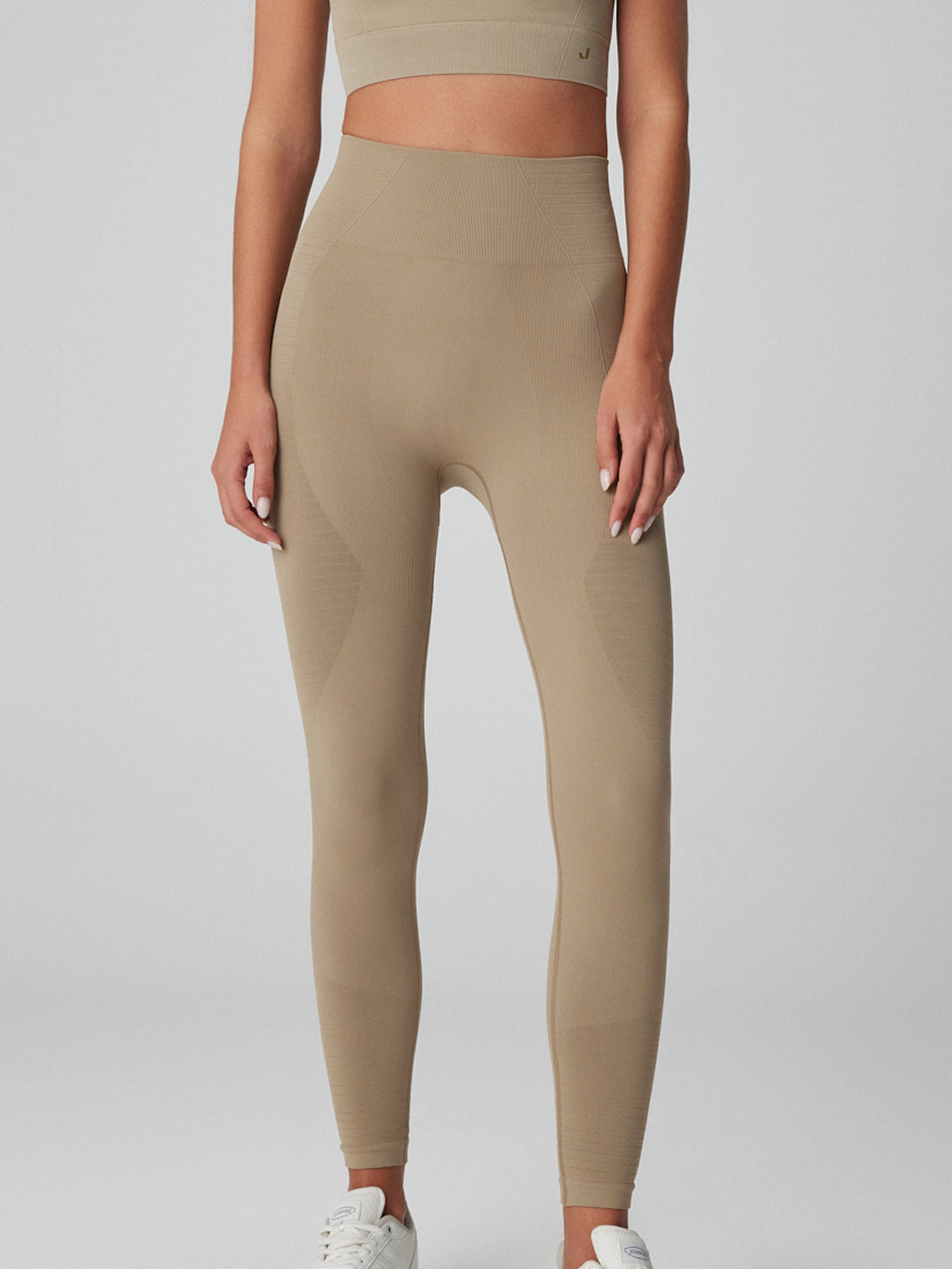 Gela Yüksek Bel, Esnek ve Toparlayıcı Spor Tayt Haki