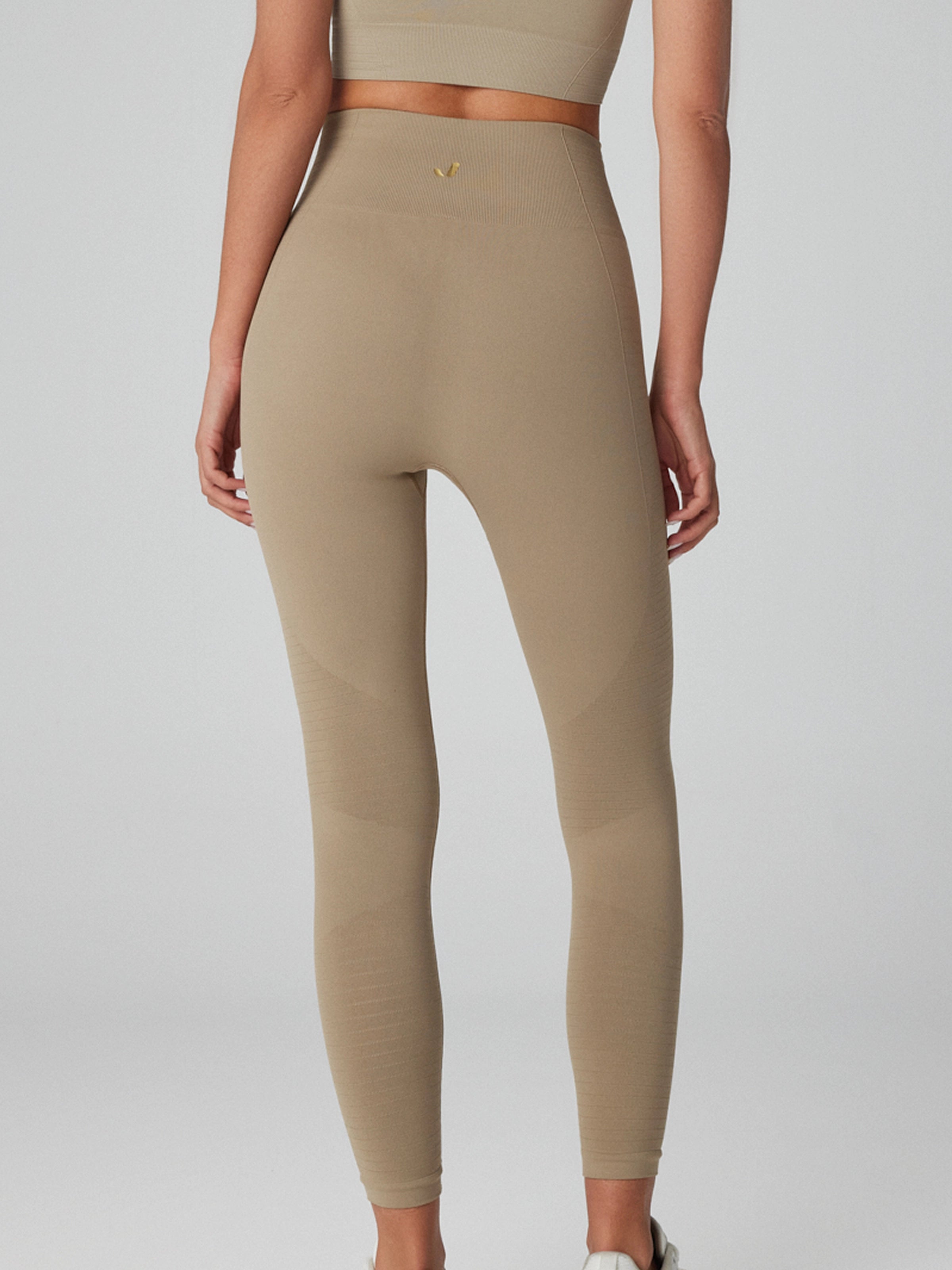 Gela Yüksek Bel, Esnek ve Toparlayıcı Spor Tayt Haki