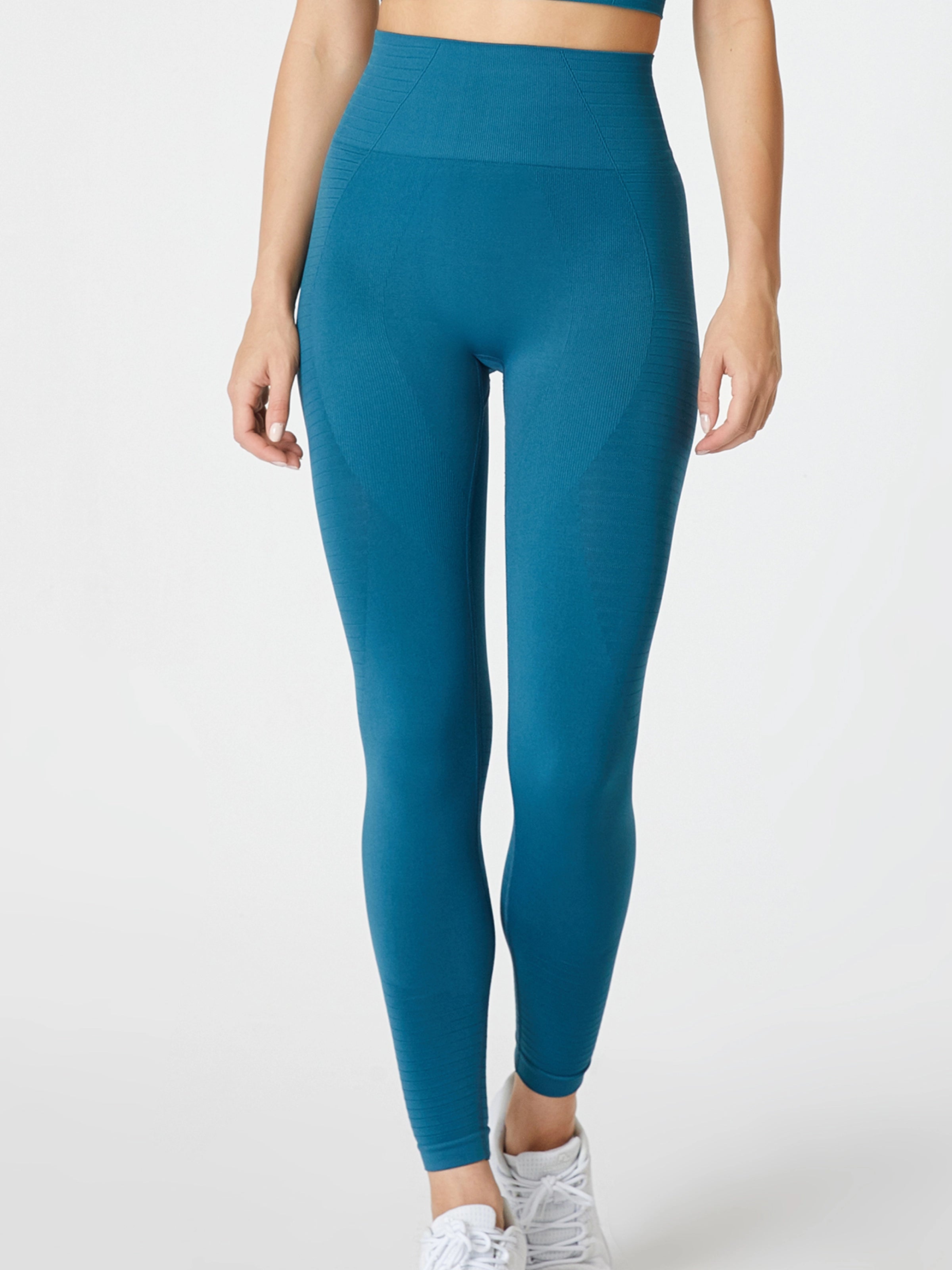 Gela Yüksek Bel, Esnek ve Toparlayıcı Spor Tayt Petrol