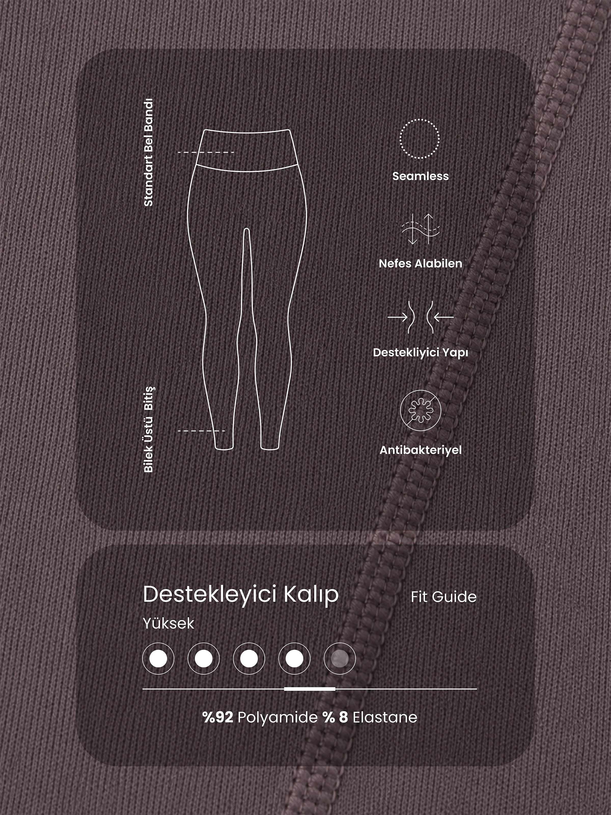 Pine Yüksek Bel & Toparlayıcı Tayt Vizon