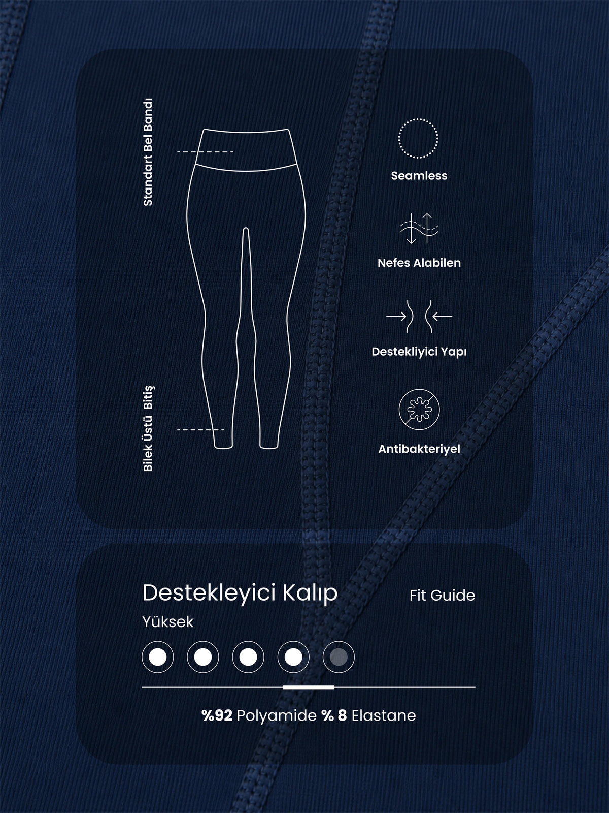 Pine Yüksek Bel & Toparlayıcı Tayt Lacivert