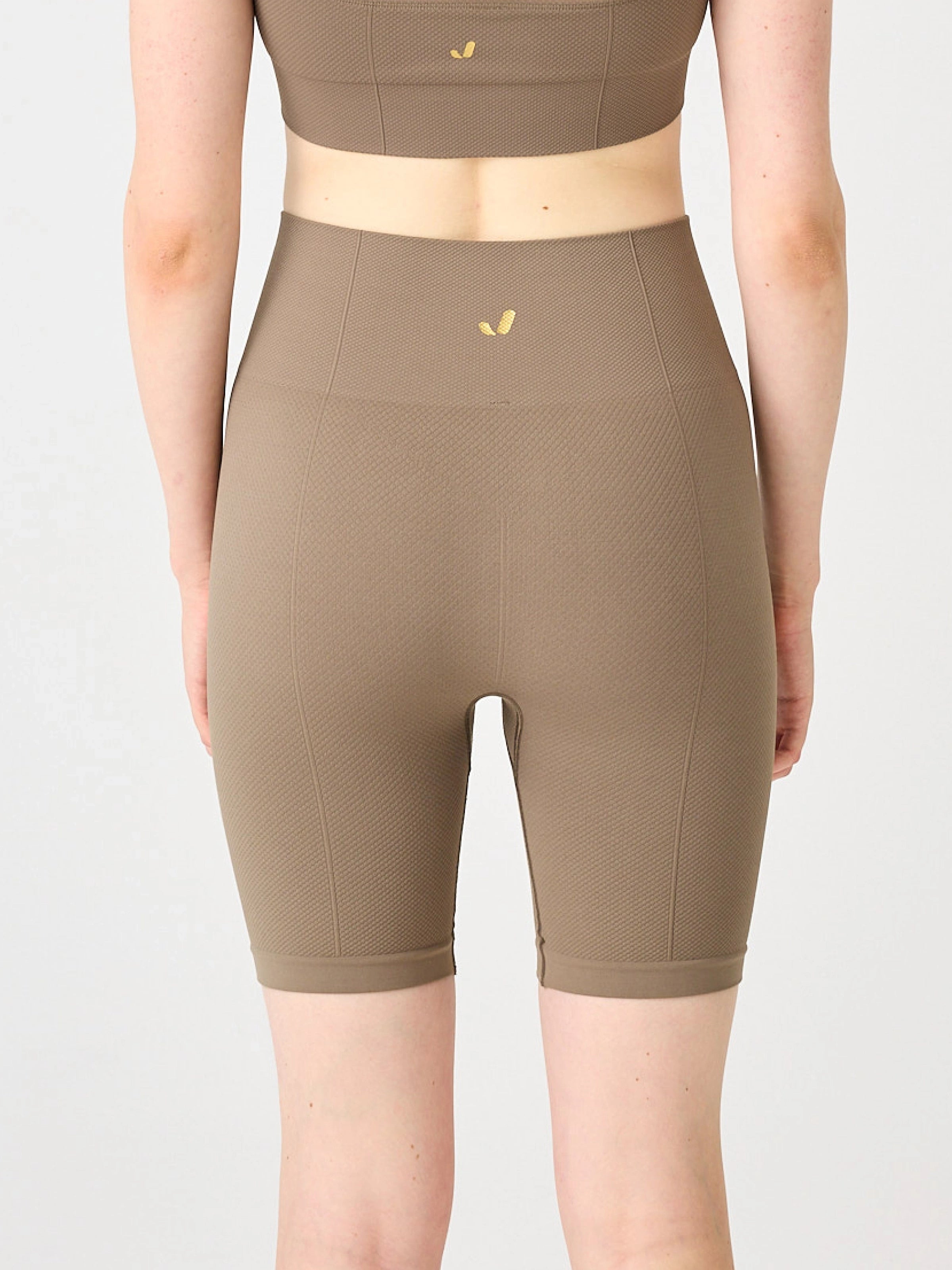 Holly Petek Desenli Yüksek Bel Biker Tayt Yeşil