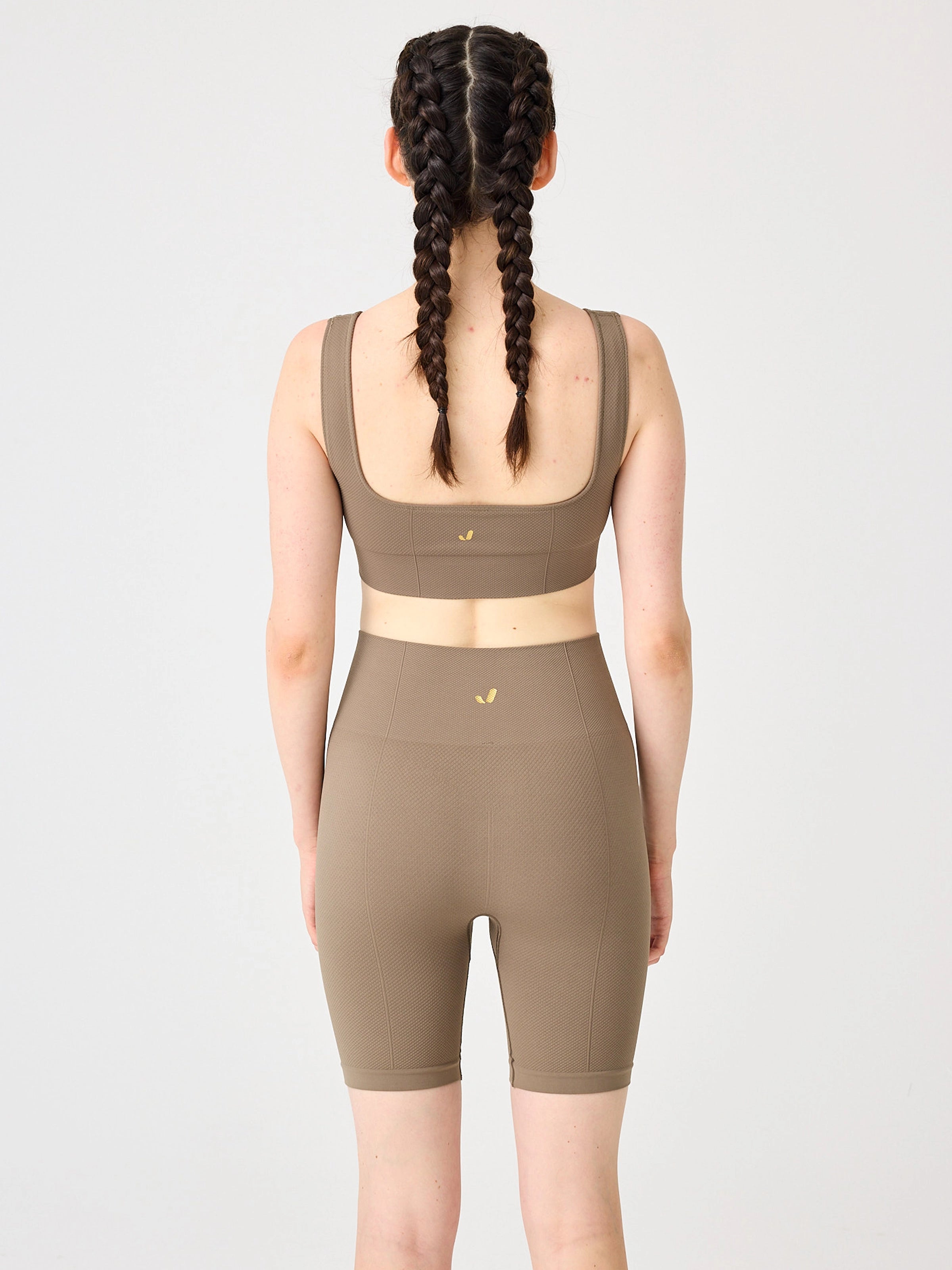 Holly Petek Desenli Yüksek Bel Biker Tayt Yeşil