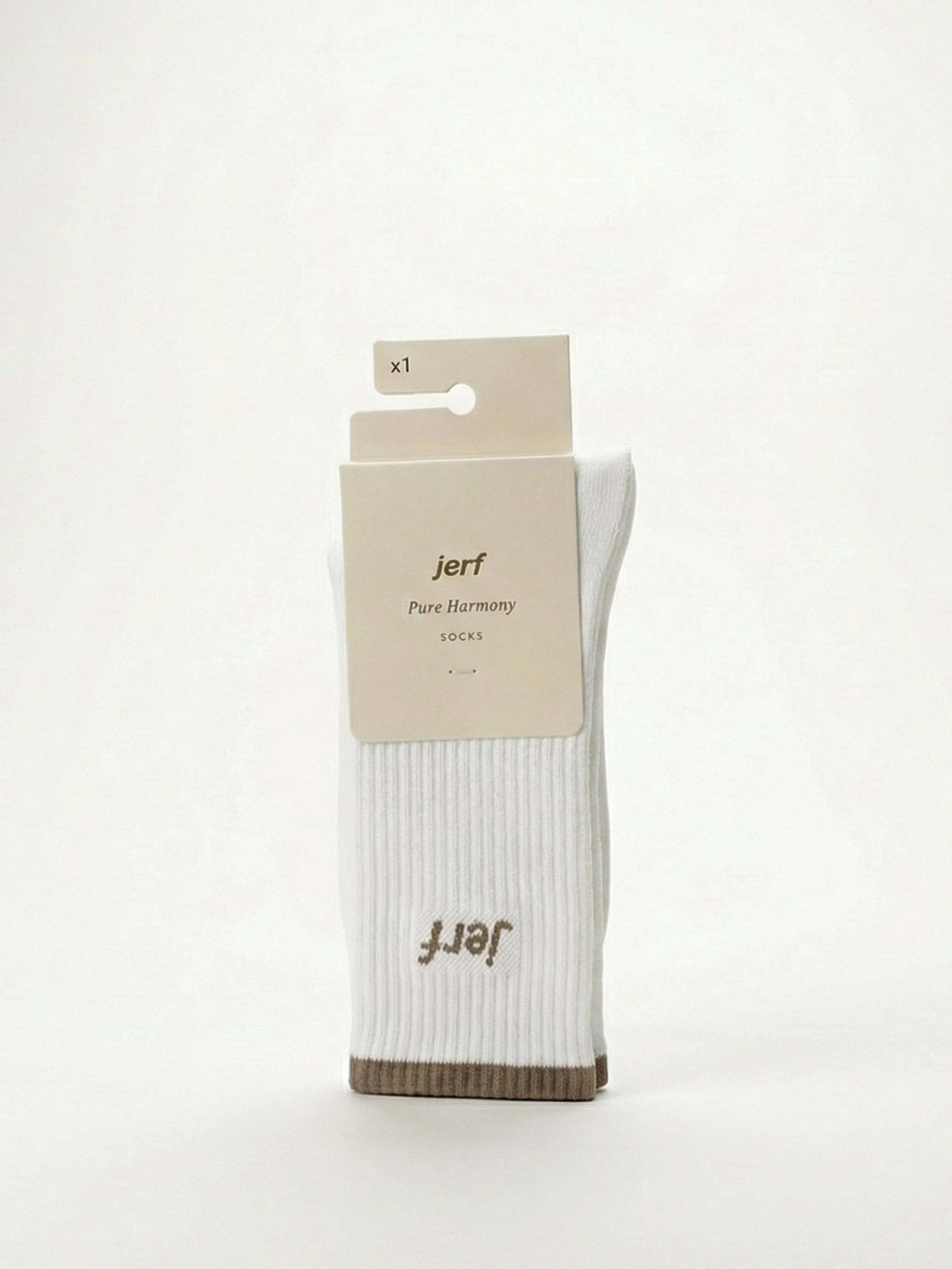 Pure Harmony Socks Beyaz_Kahverengi