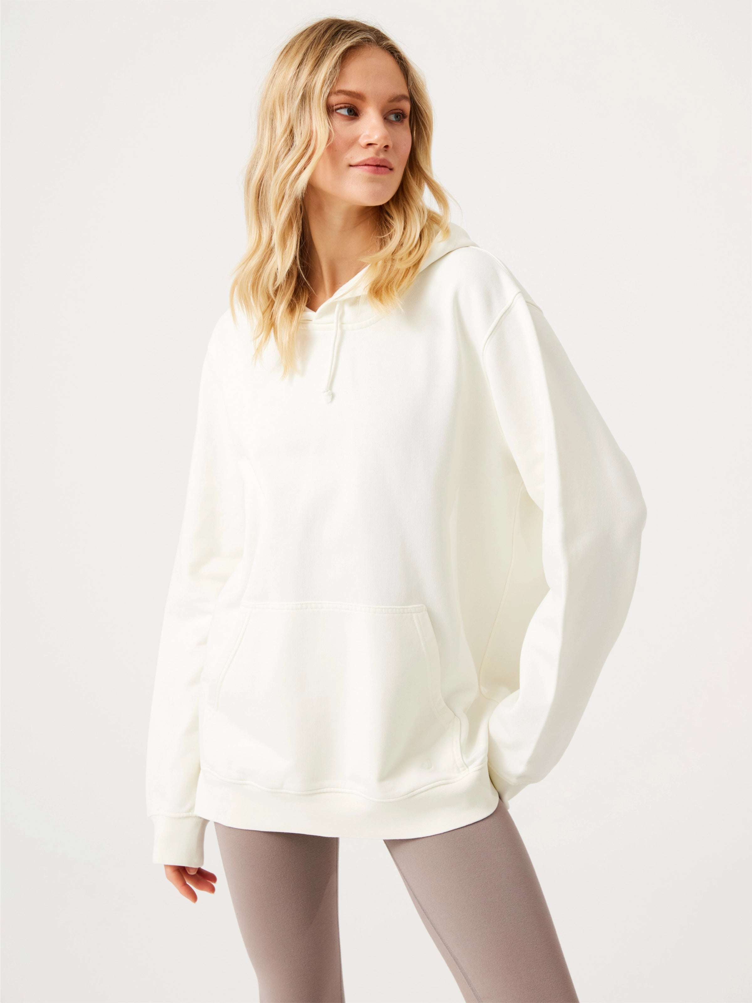 Lydney Unisex Kapüşonlu Sweatshirt Krem