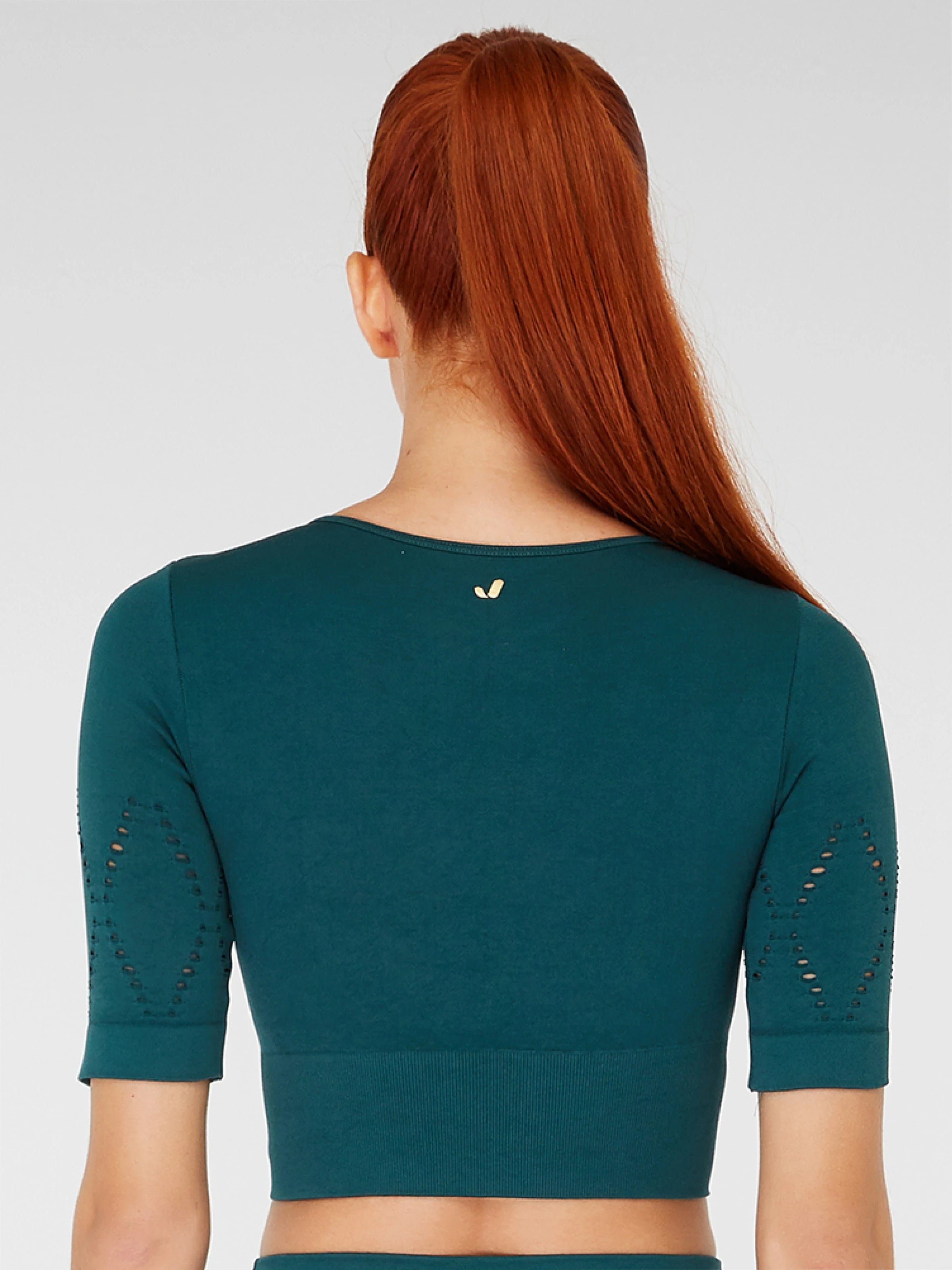 Naples Kısa Kol Crop Top Econyl Yeşil