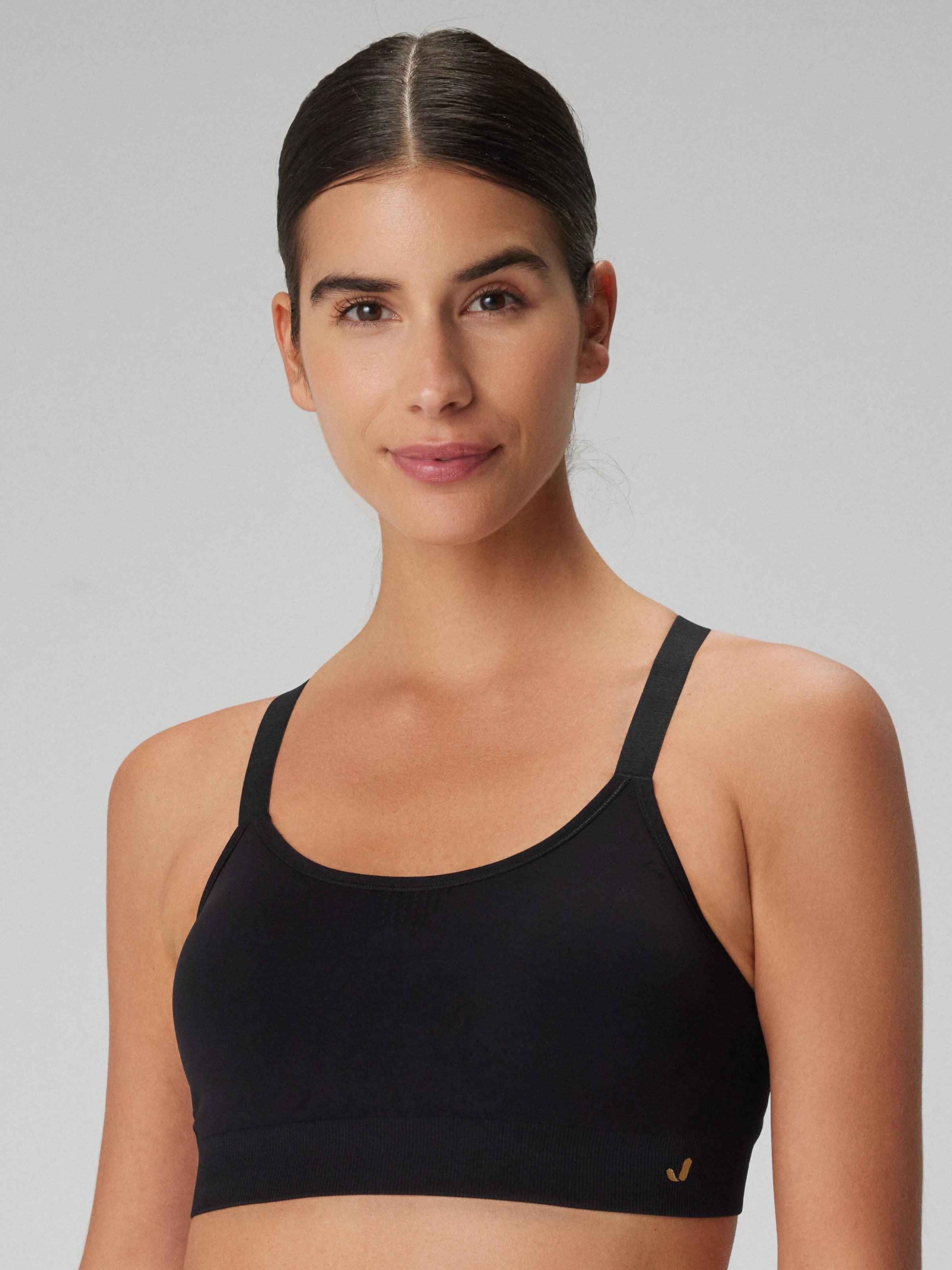 Bauru Toparlayıcı, Sırt Çarpraz Askılı Kaplı Büstiyer Siyah