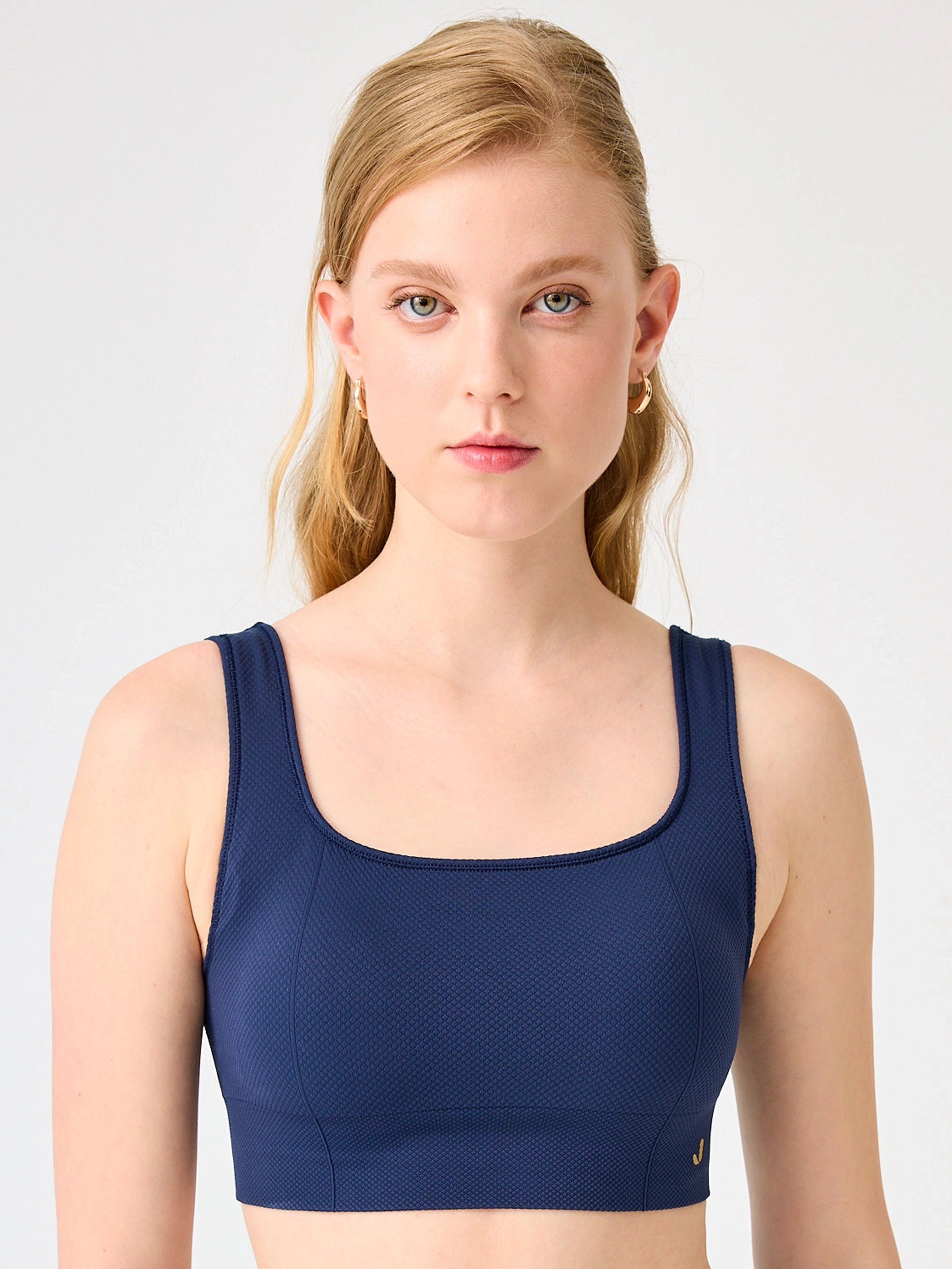 Holly Petek Desenli Kaplı Bra Lacivert