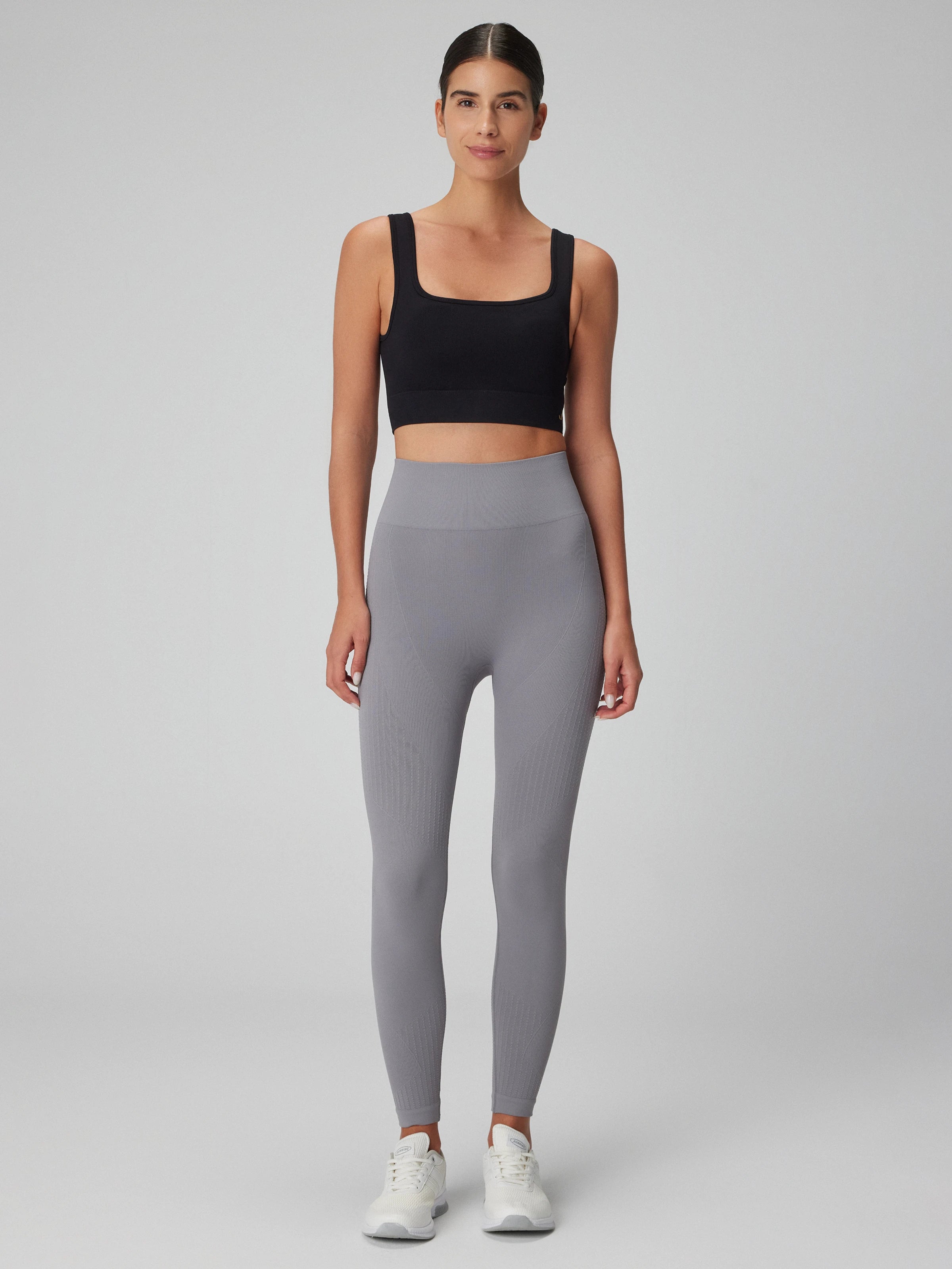 Lily Desen Detaylı Şekillendirici Tayt Gri