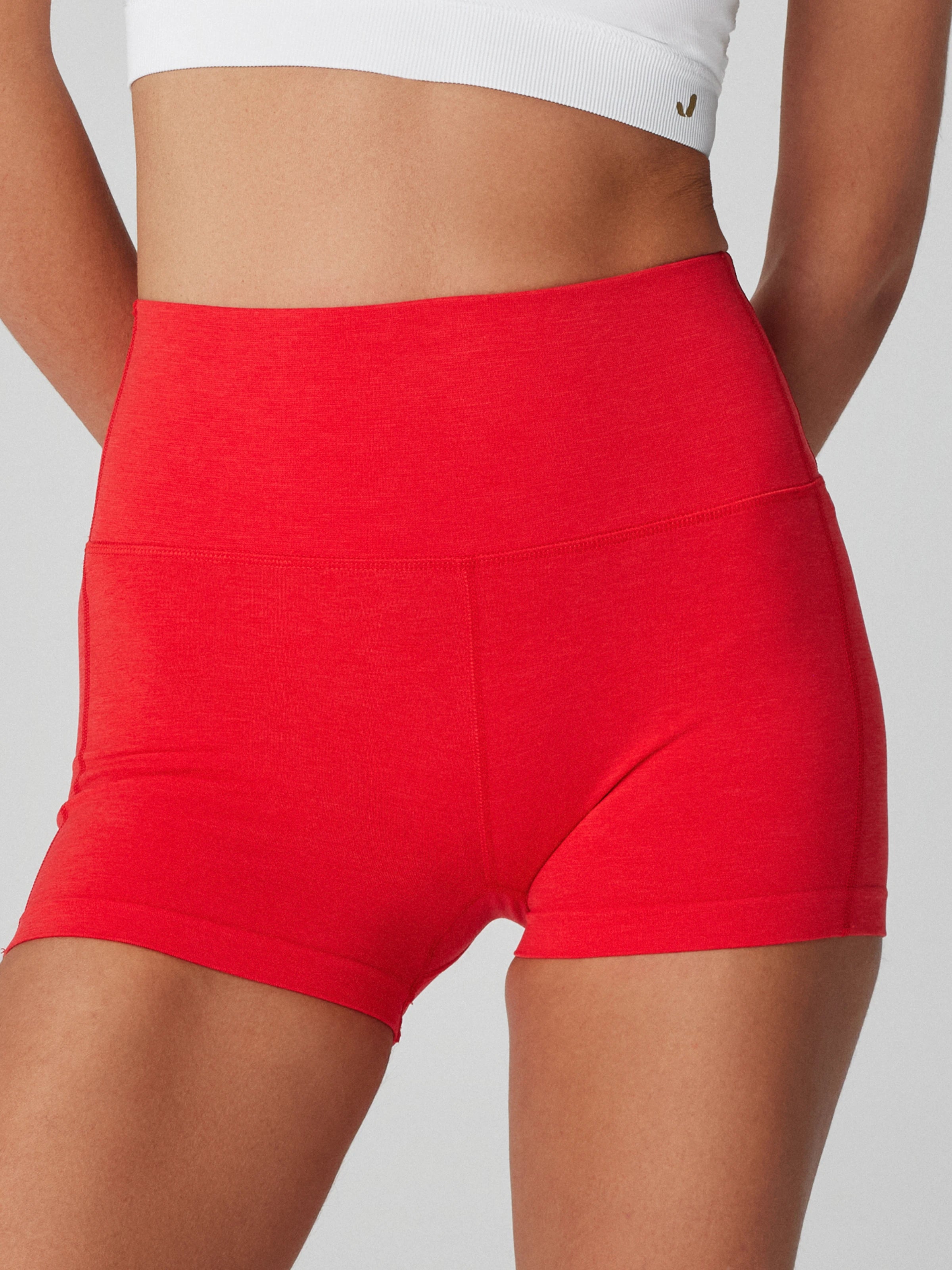 Aruba Toparlayıcı Mini Şort Kırmızı