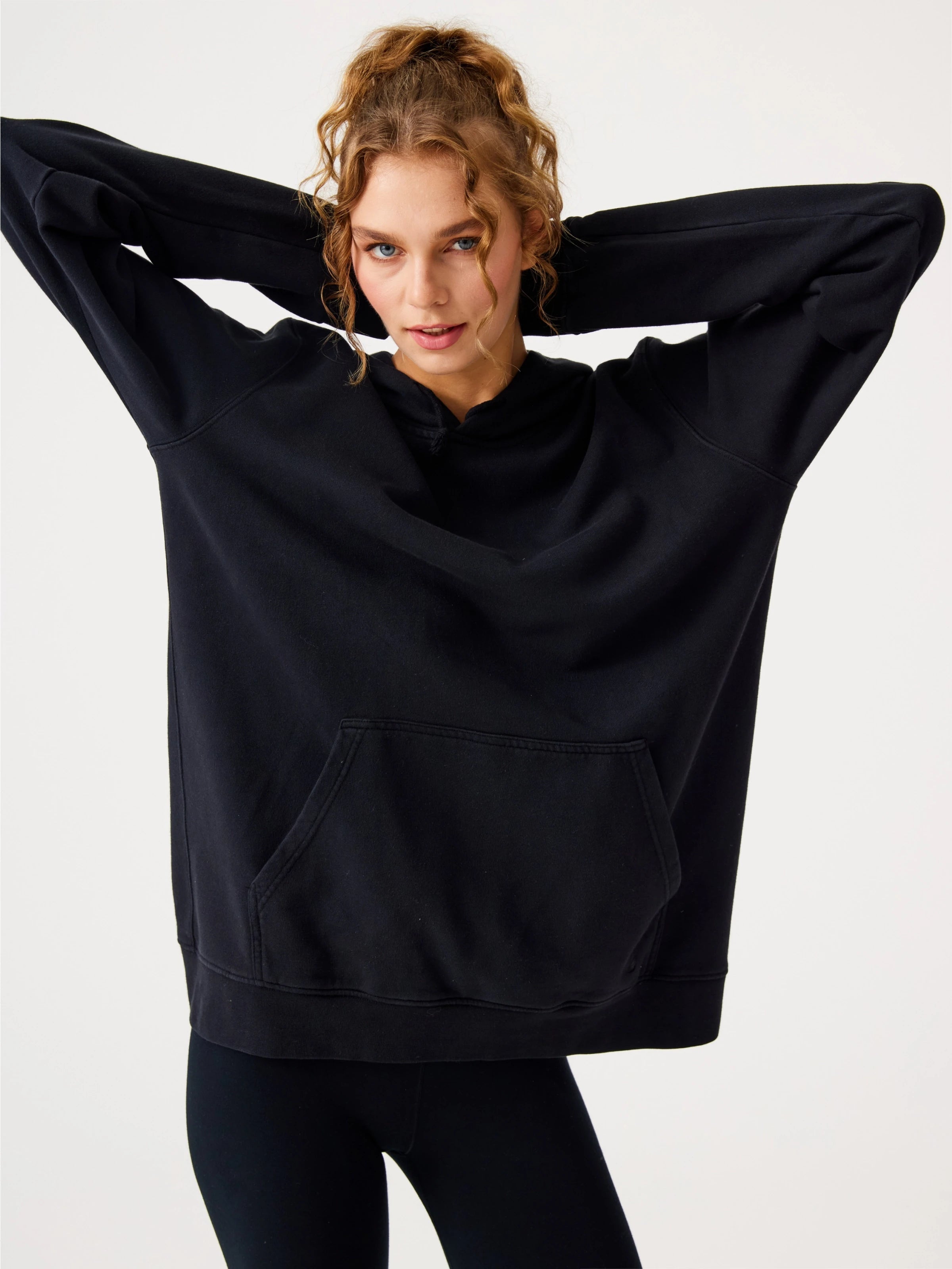 Lydney Unisex Kapüşonlu Sweatshirt Siyah