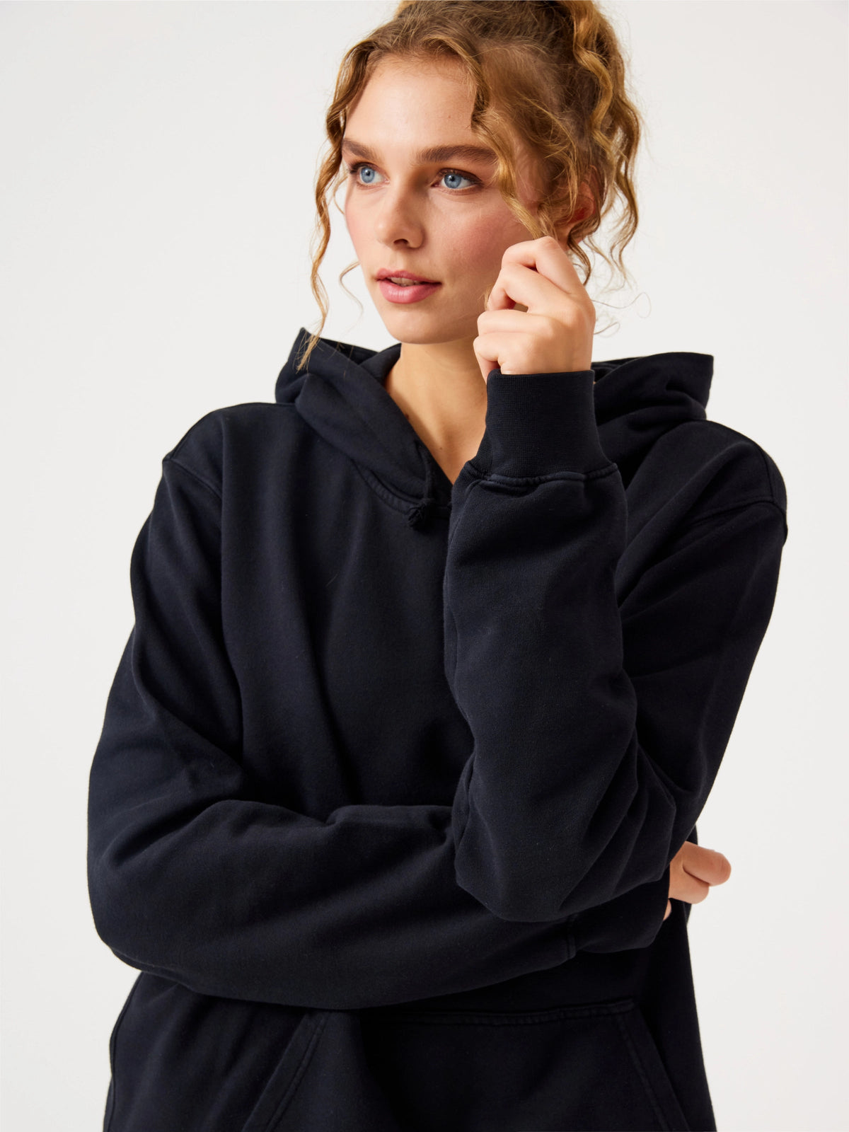 Lydney Unisex Kapüşonlu Sweatshirt Siyah
