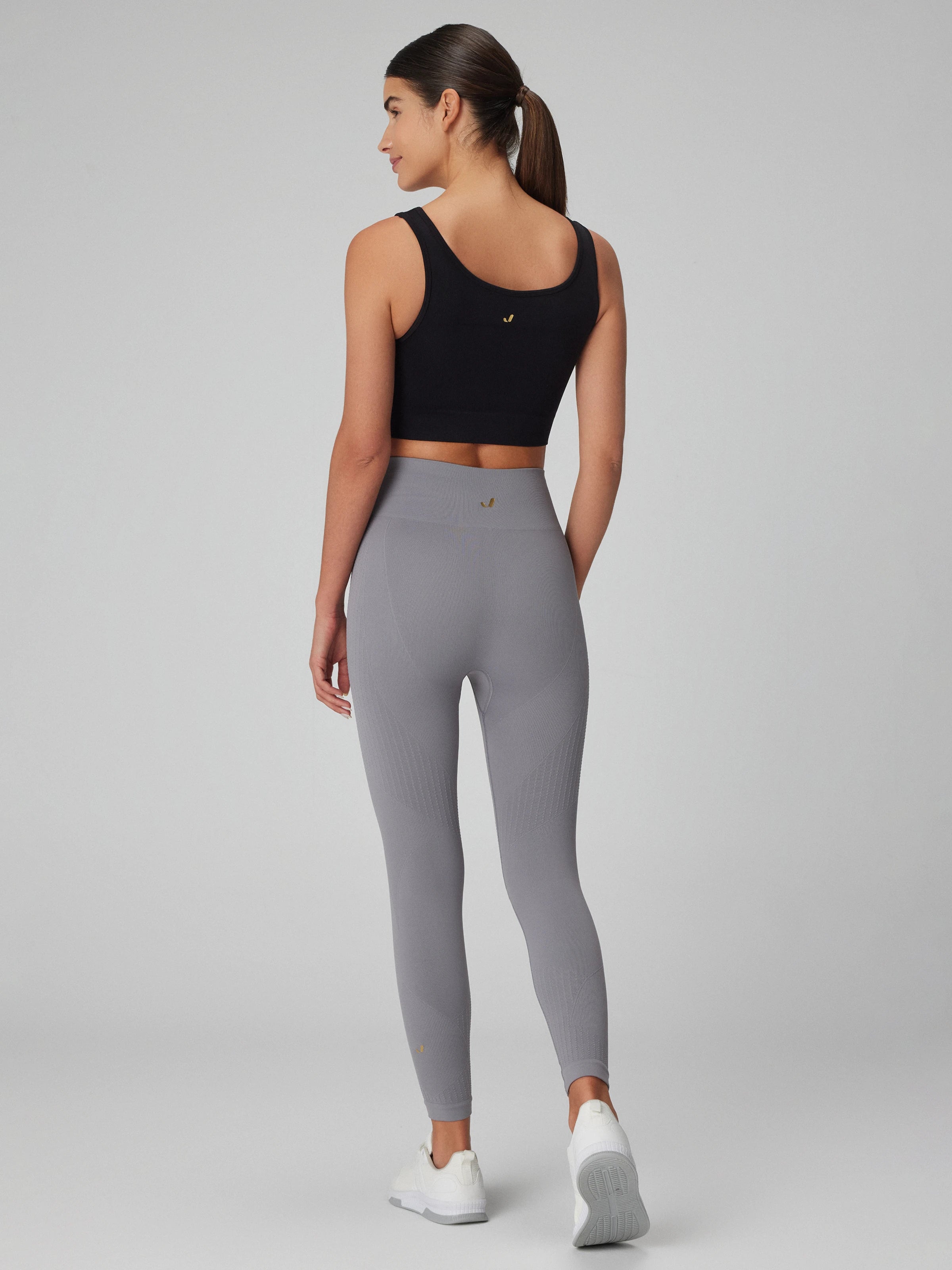 Lily Desen Detaylı Şekillendirici Tayt Gri