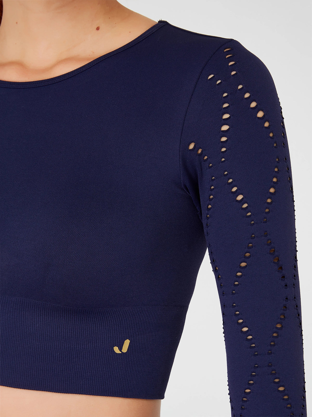 Naples Uzun Kol Crop Top Econyl Lacivert