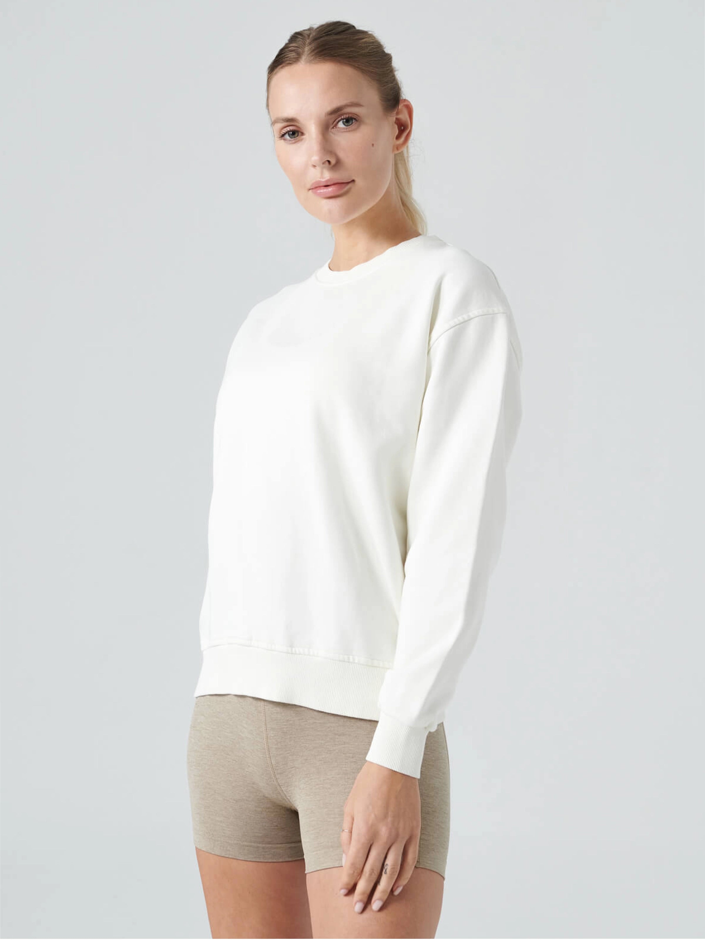 Lydney Kadın Sıfır Yaka Sweatshirt Krem