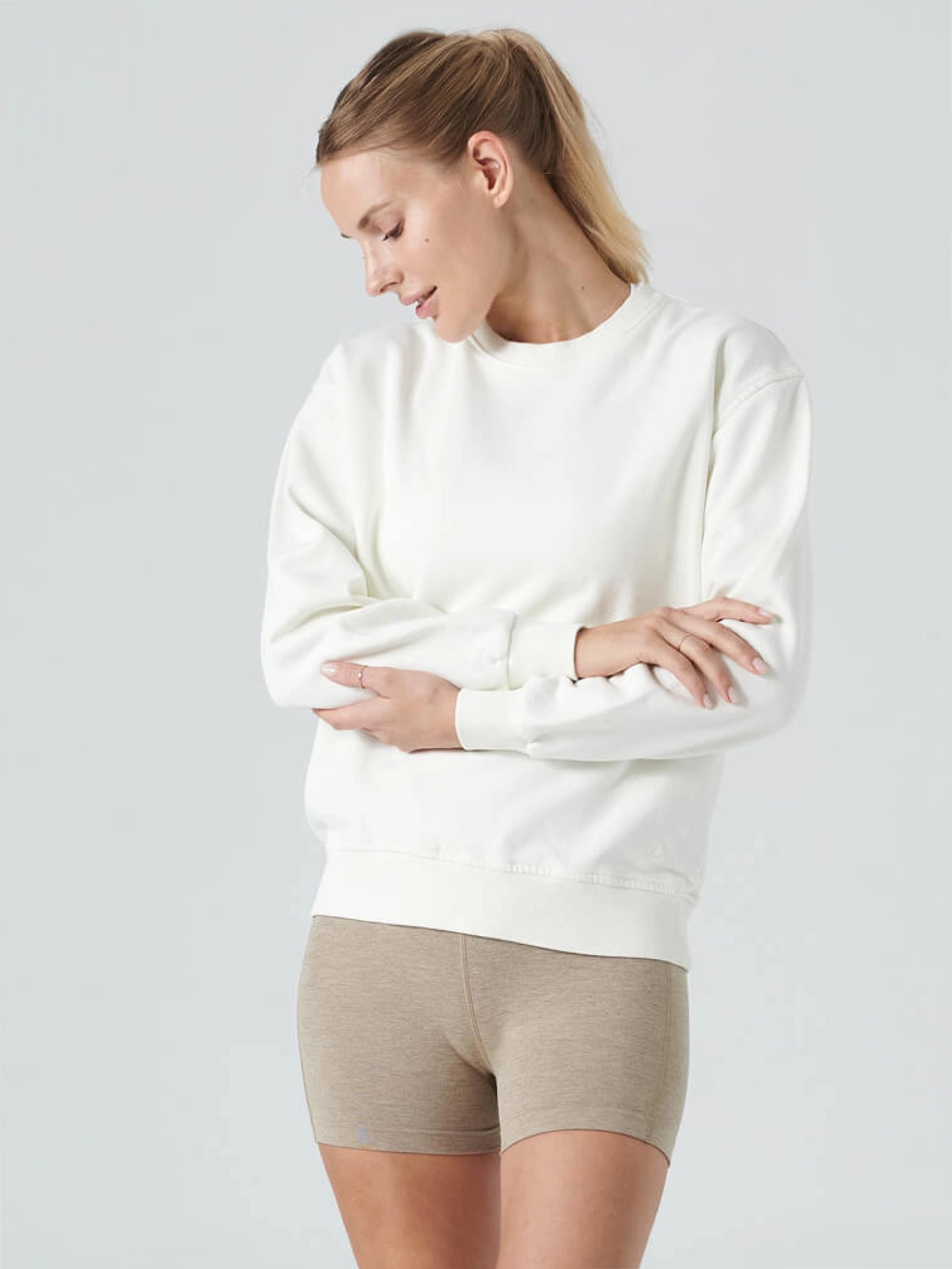 Lydney Women Crew Neck Sweatshirt Cream