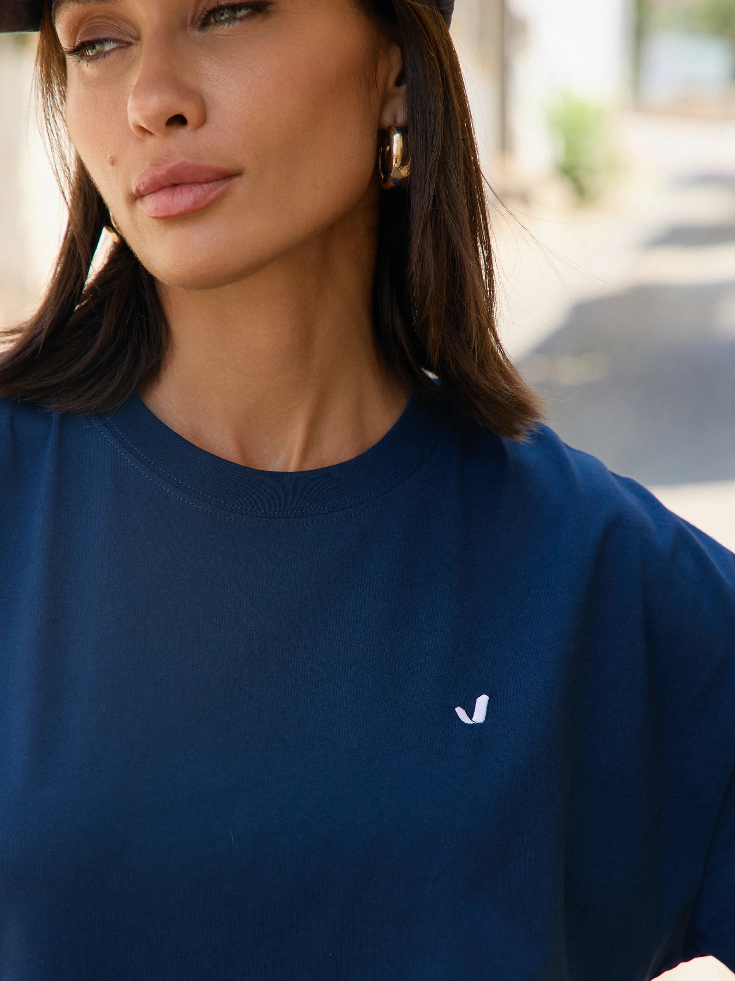 Aura Crop T-Shirt Lacivert