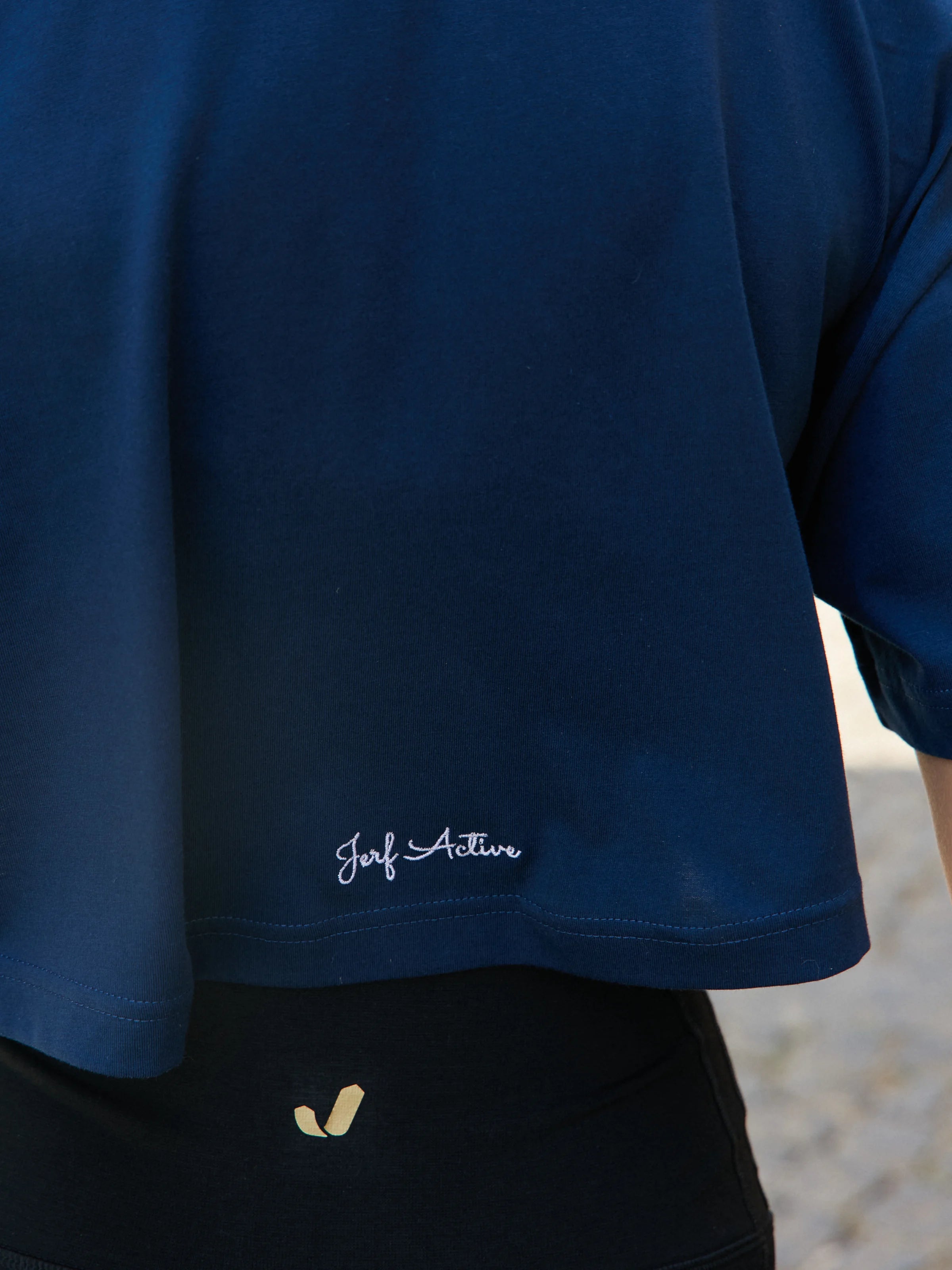 Aura Crop T-Shirt Lacivert