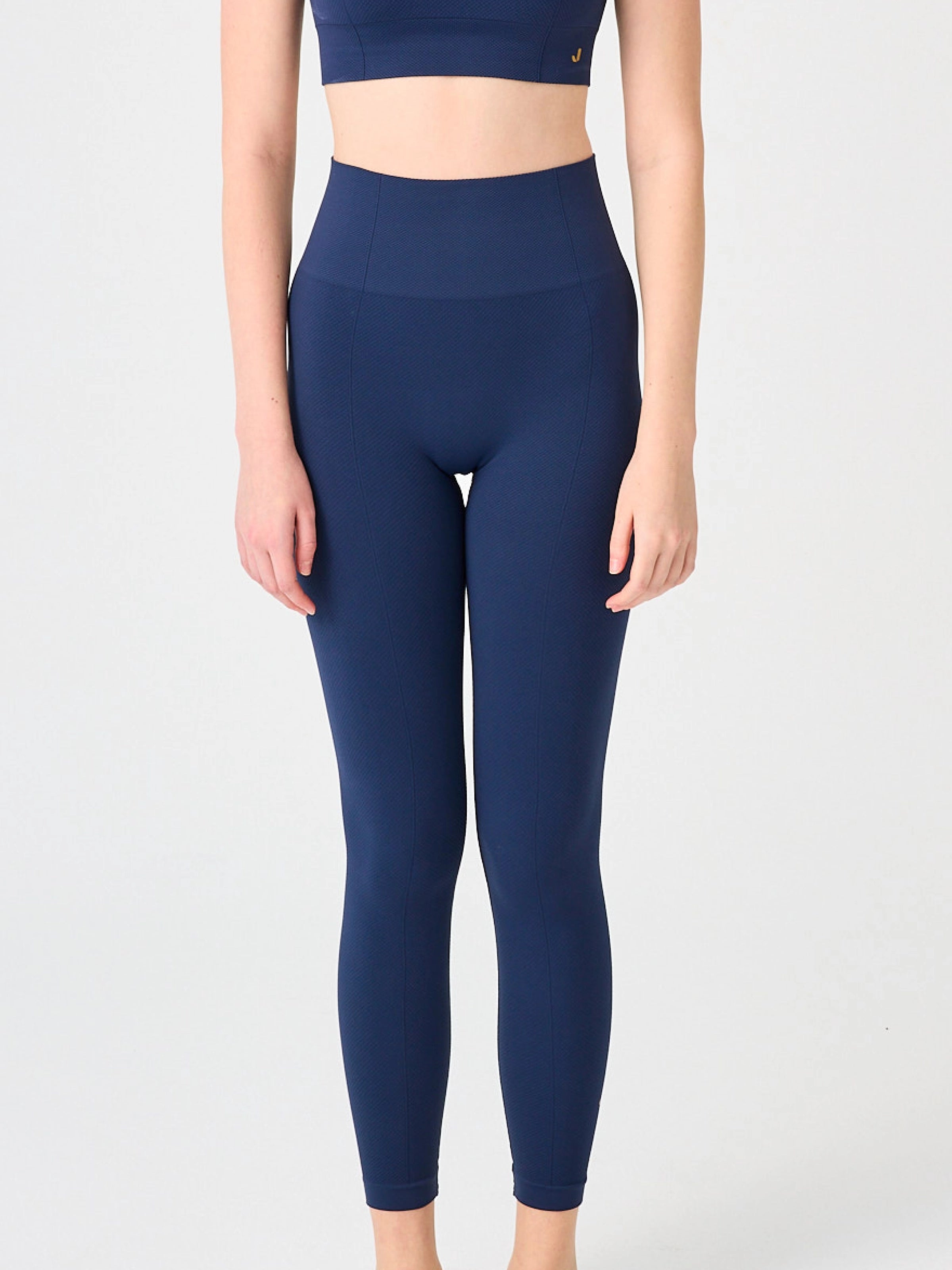 Holly Petek Desenli Yüksek Bel Tayt Lacivert