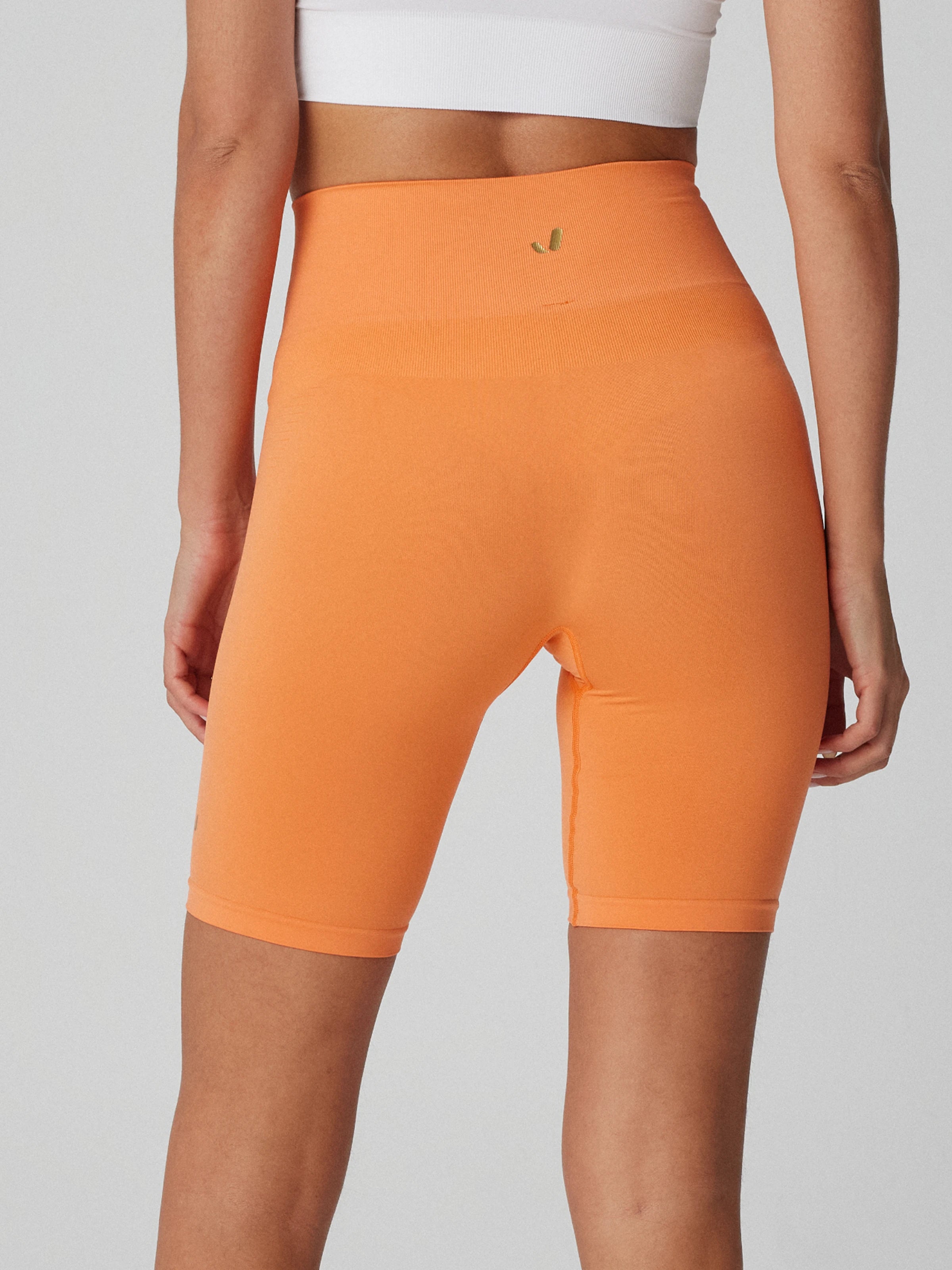 Vella Yüksek Bel Konfor Biker Tayt Turuncu