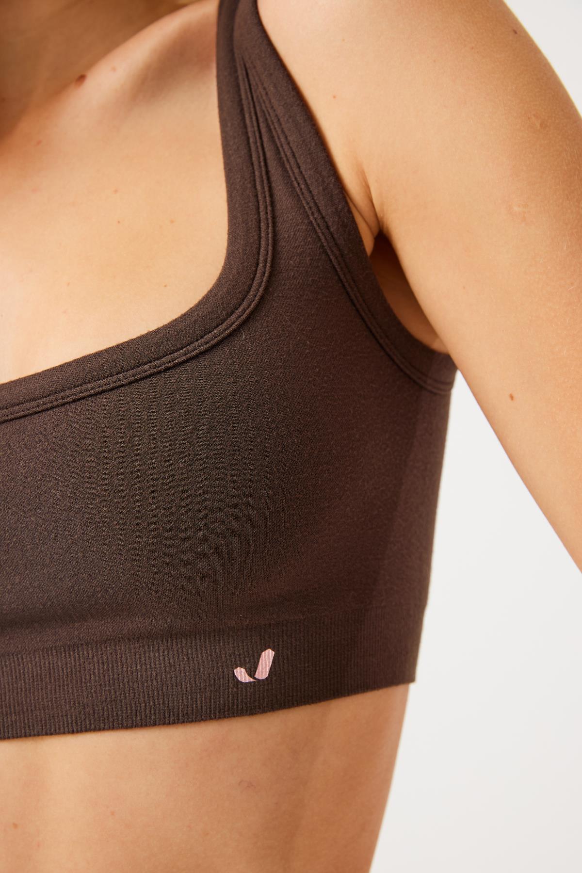 Aura Double Layer Modal Bra Dark Brown