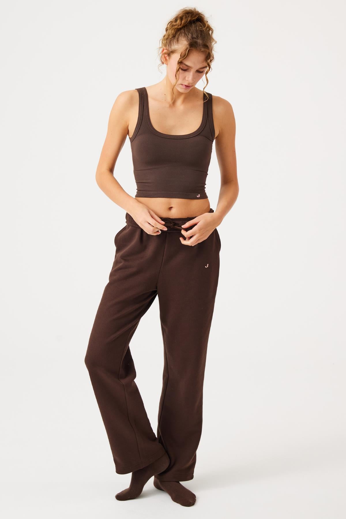 Aura Eşofman Altı Kahverengi