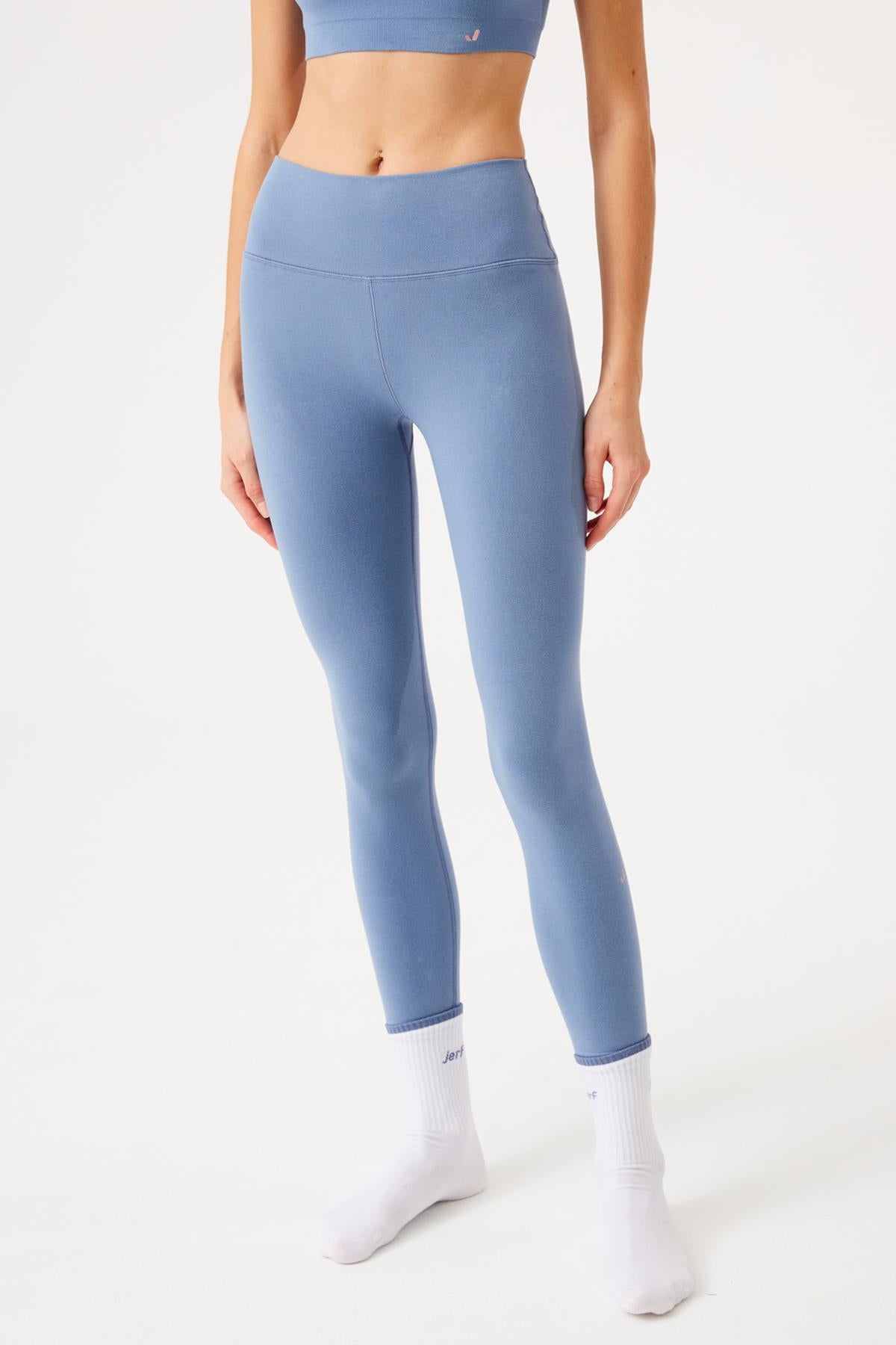 Aura High Waist 7/8 Modal Leggings Blue