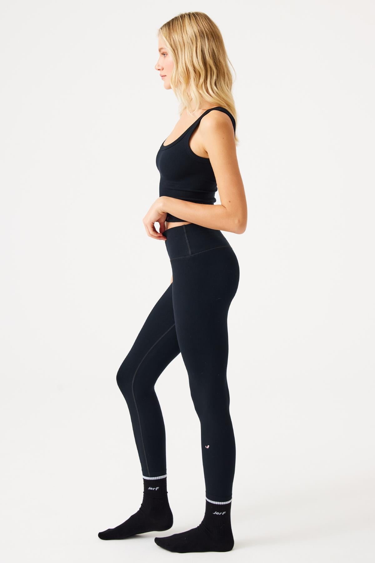 Aura High Waist 7/8 Modal Leggings Black