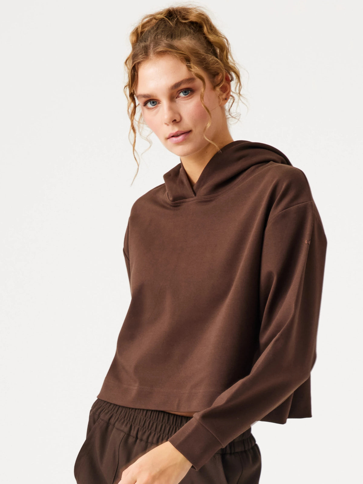 Aura Casual Hoodie Kahverengi