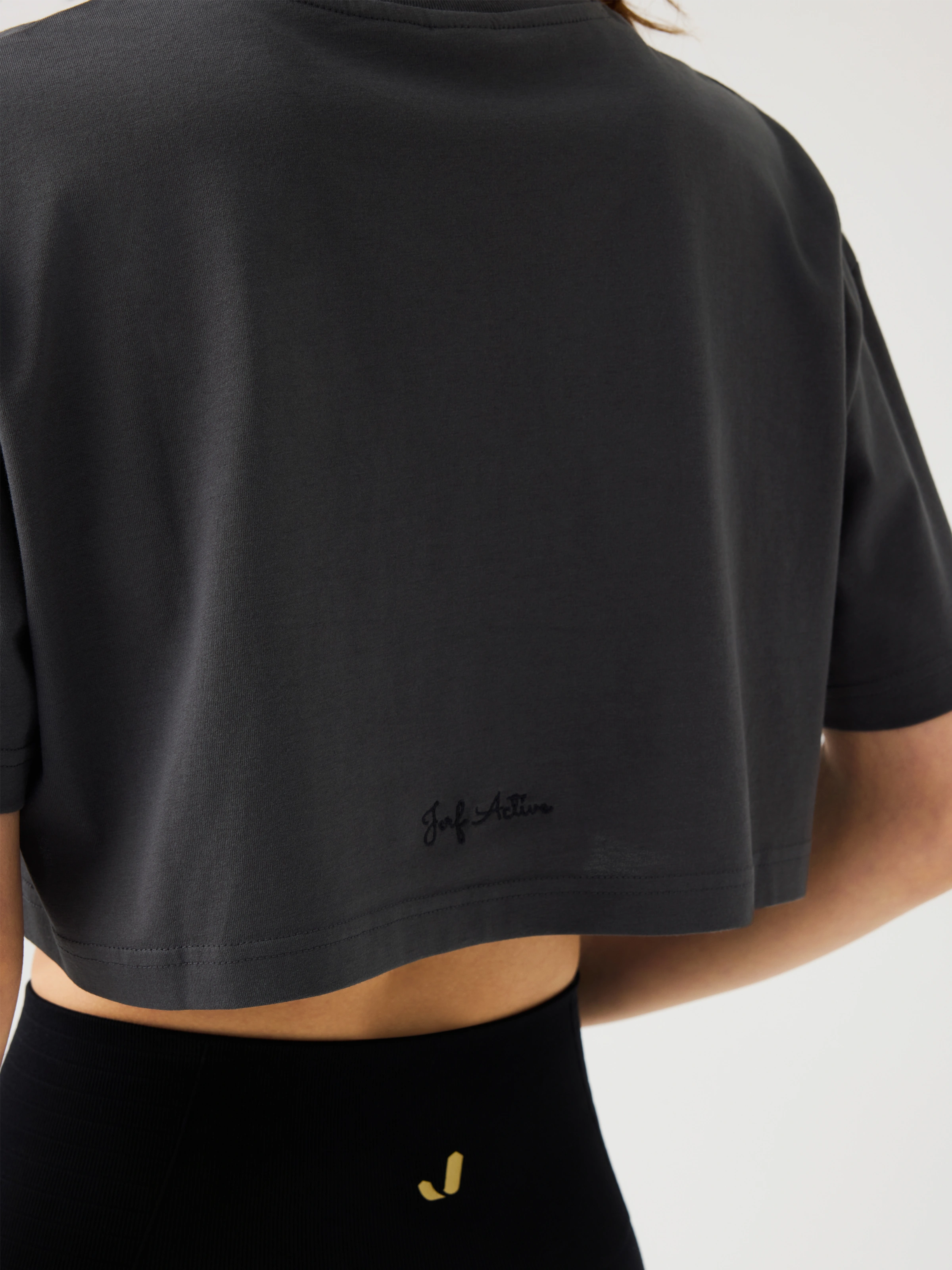 Aura Crop T-Shirt Antrasit