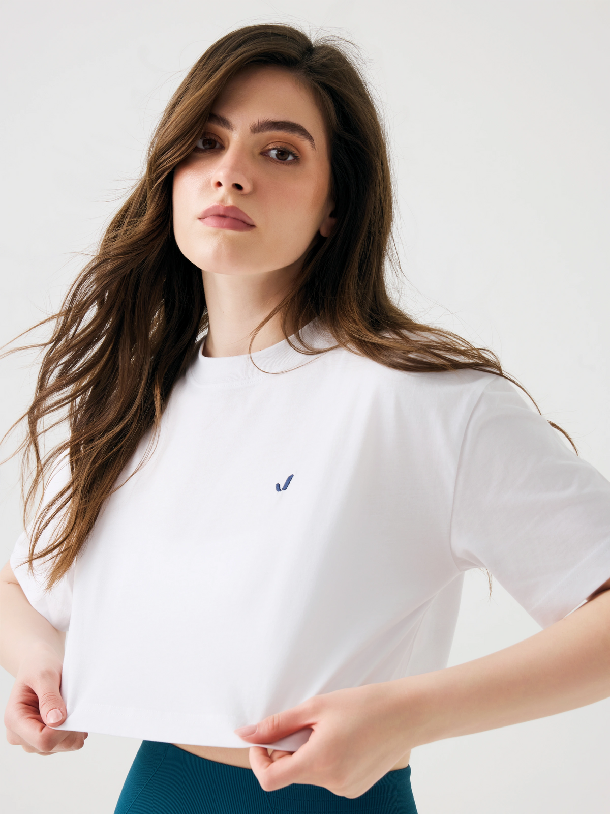 Aura Crop T-Shirt Beyaz