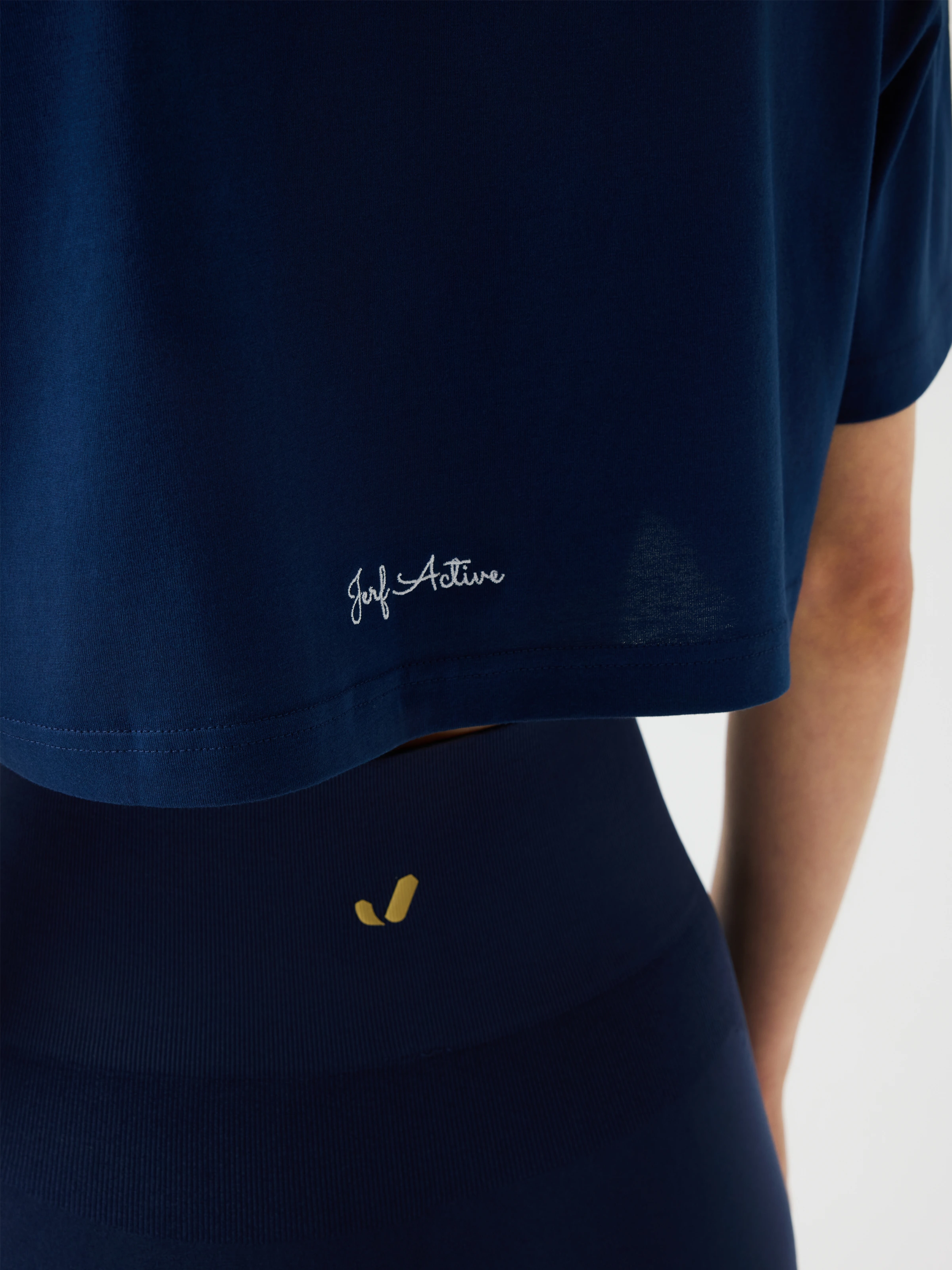 Aura Crop T-Shirt Lacivert