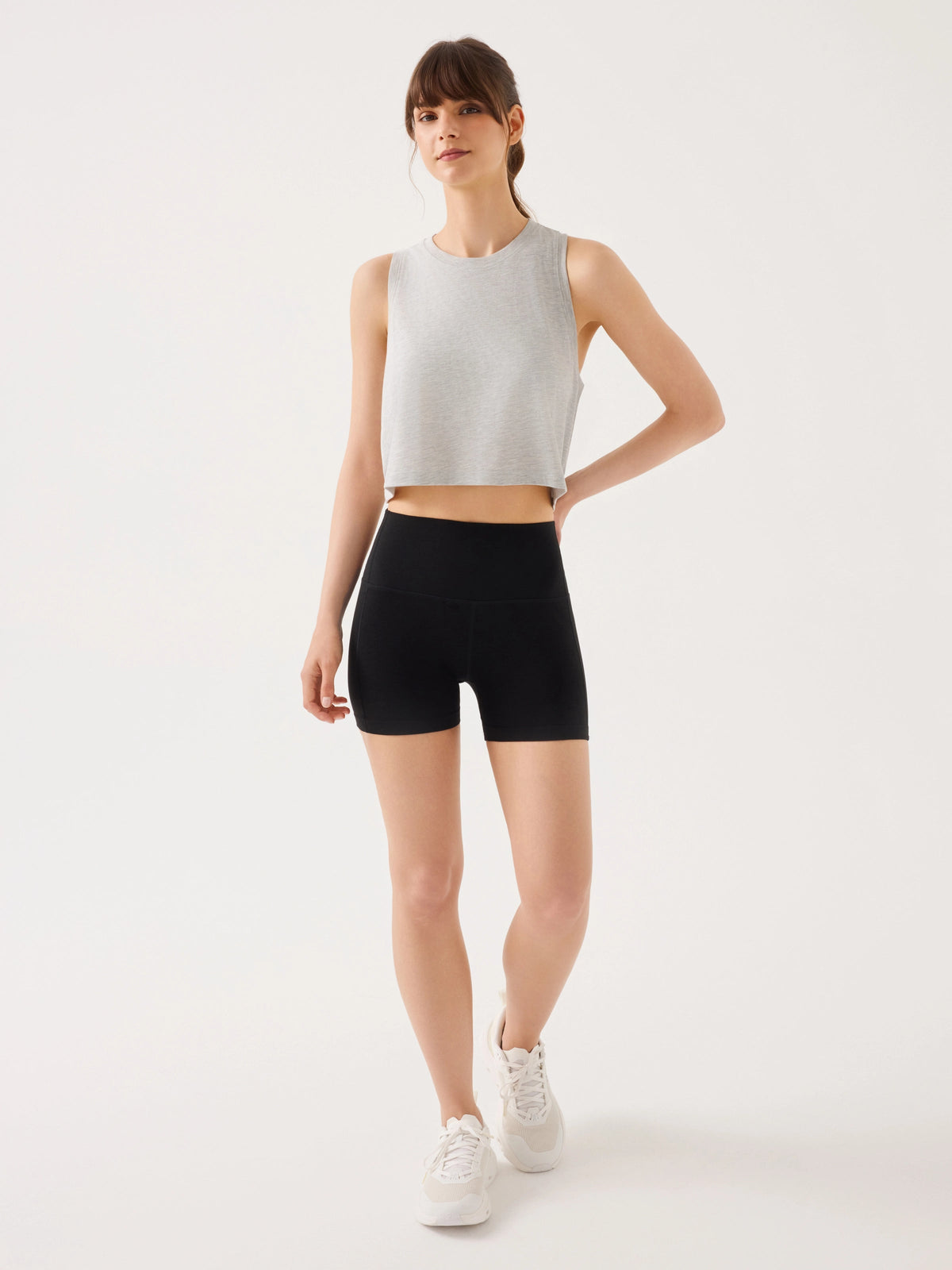 Aura Crop Top Gri Melanj