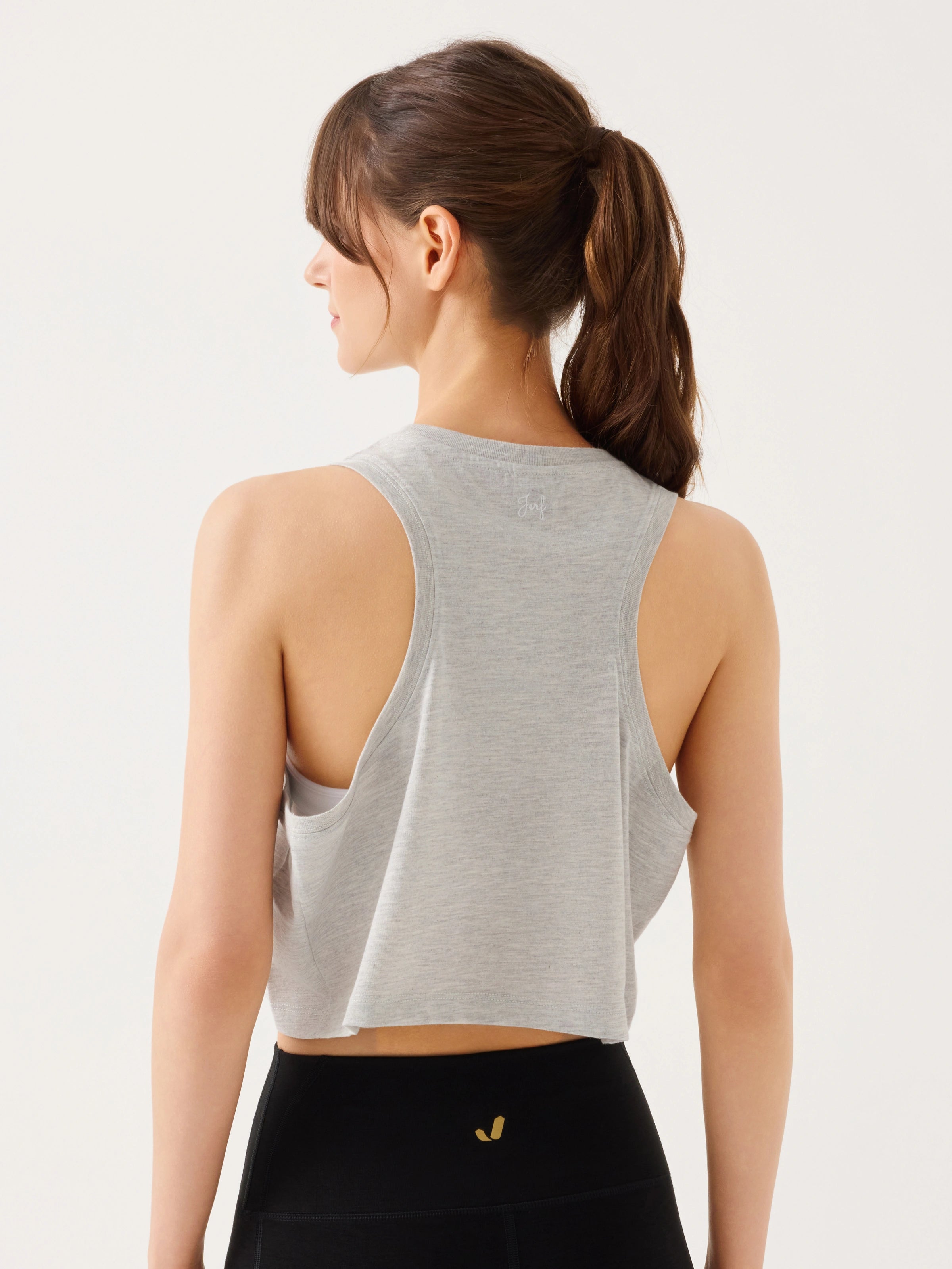 Aura Crop Top Gri Melanj
