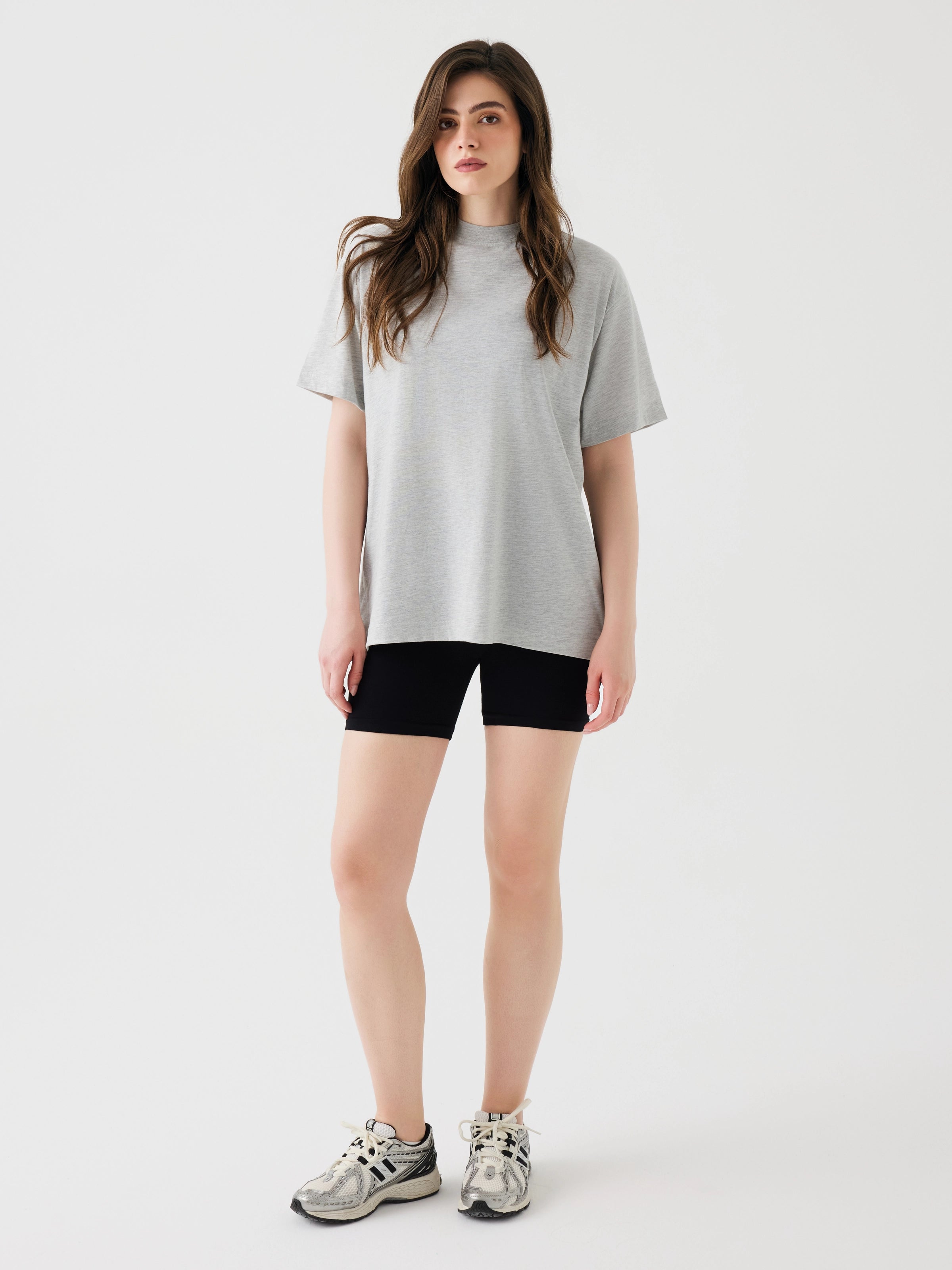 Aura Oversize T-Shirt Gri Melanj